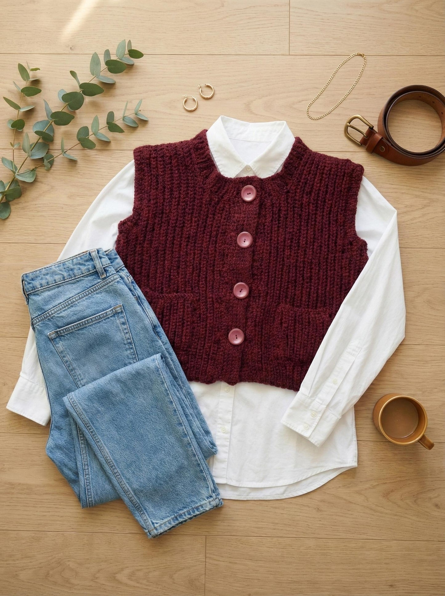 Classic Fastened Waistcoat Knitting Pattern