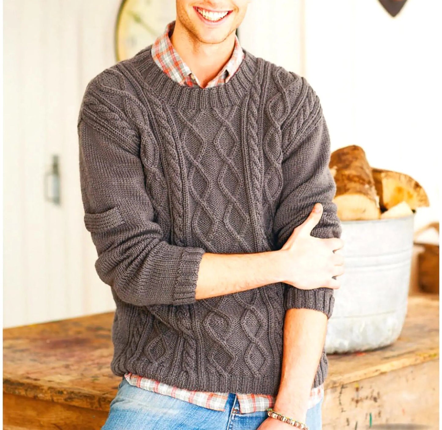 Elegant Comfy Men's Sweater Knitting Pattern