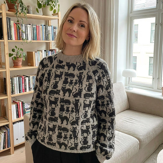 Feline Lover Cozy Pullover Knitting Pattern