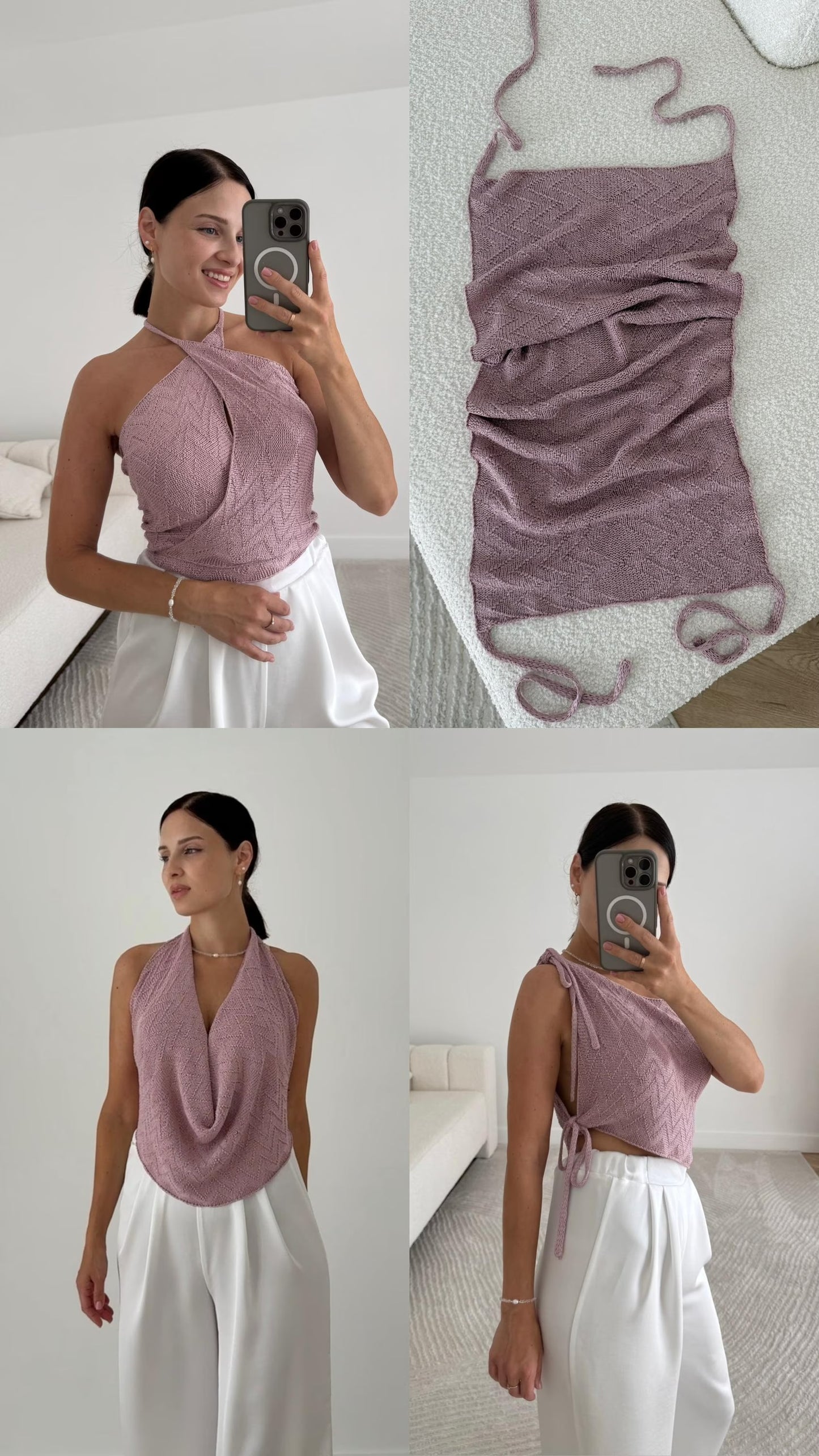 Versatile Convertible Wrap Top Knitting Pattern