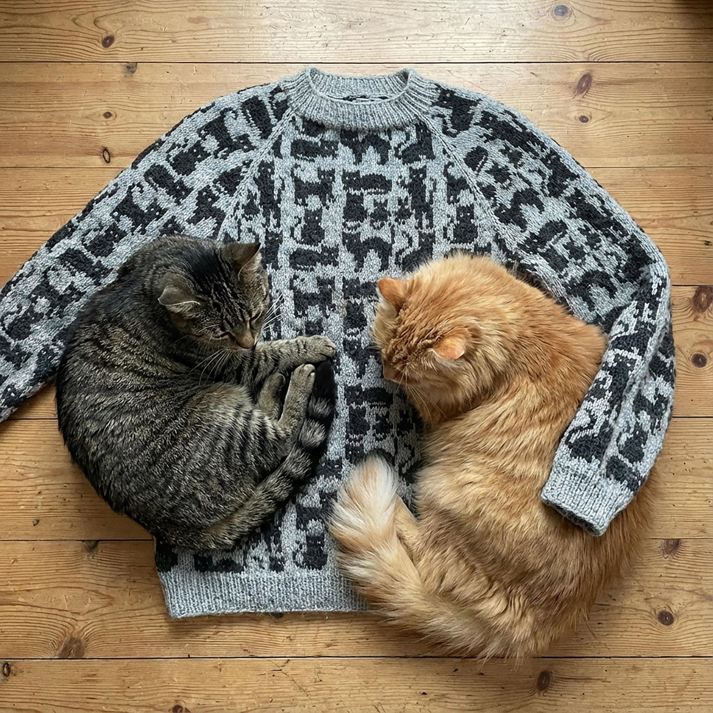 Feline Lover Cozy Pullover Knitting Pattern