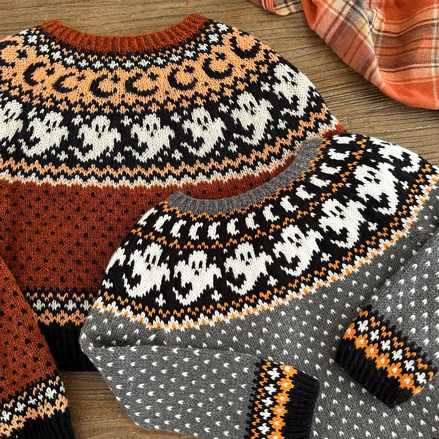 Lunar Spirit Halloween Pullover Knitting Pattern