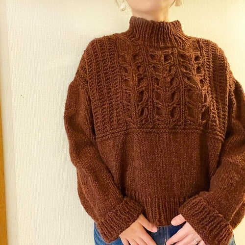 Classic Sweater in Guernsey Style Knitting Pattern