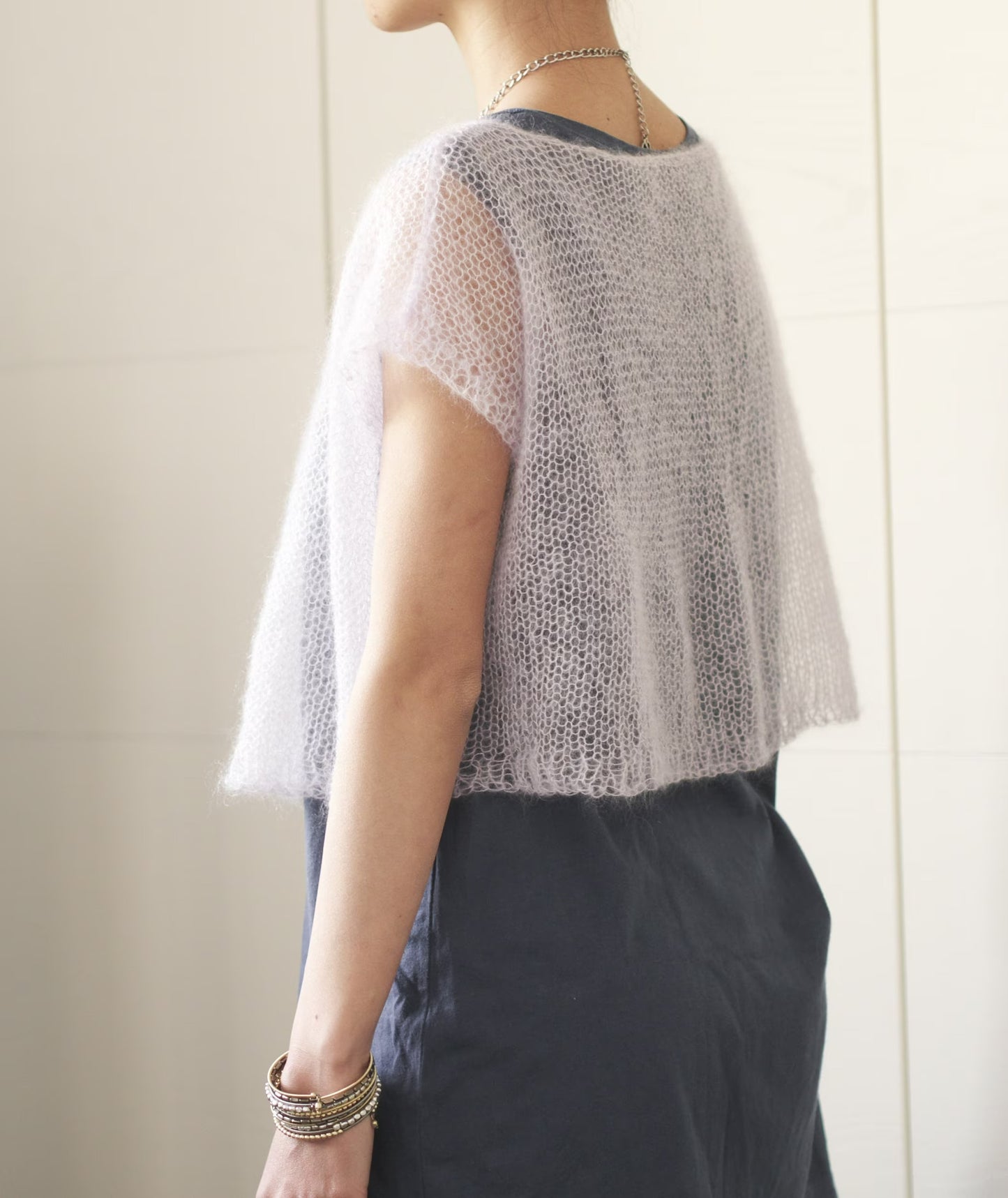 Airy See Through Layering Tee Knitting Pattern