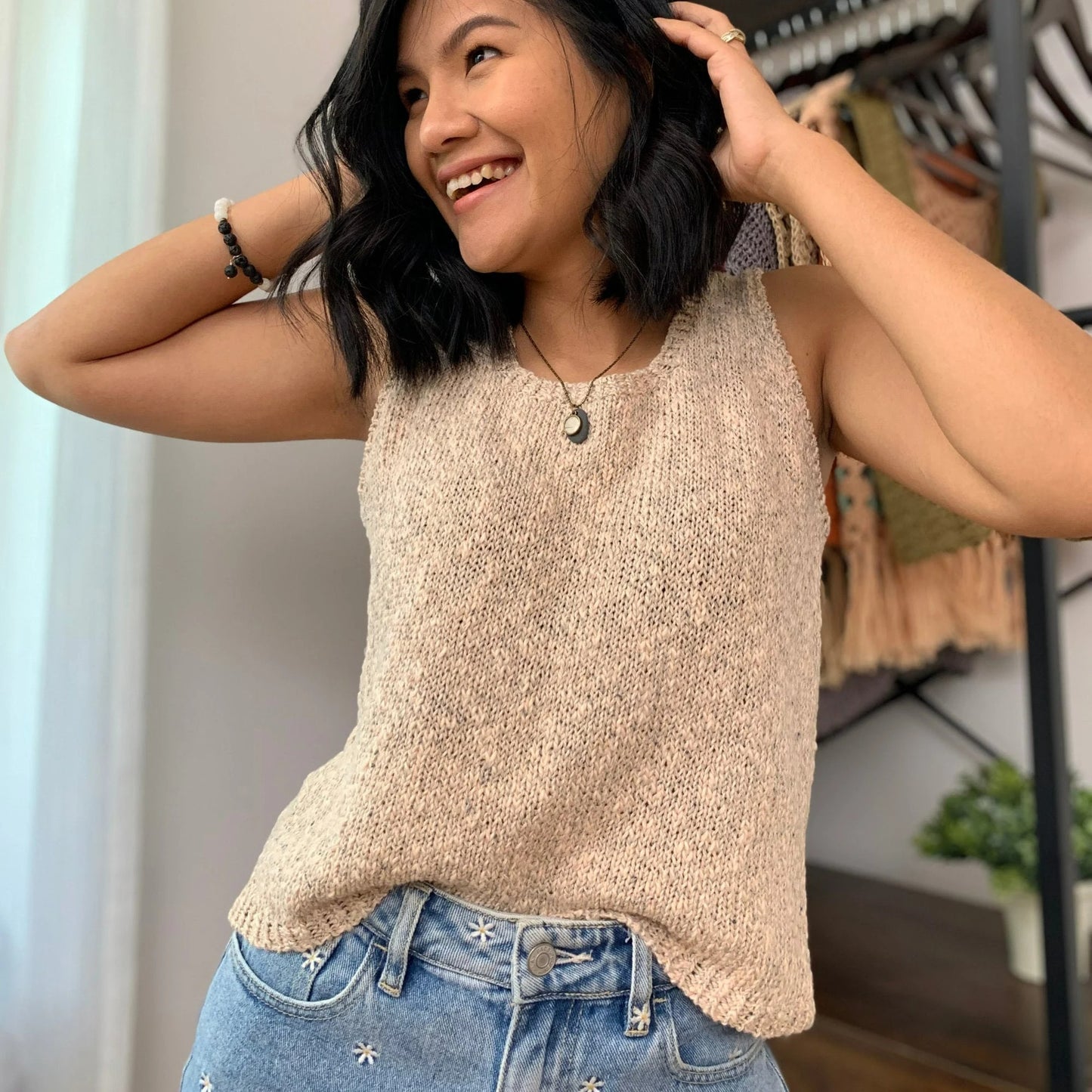 Airy Everyday Textured Tee Knitting Pattern