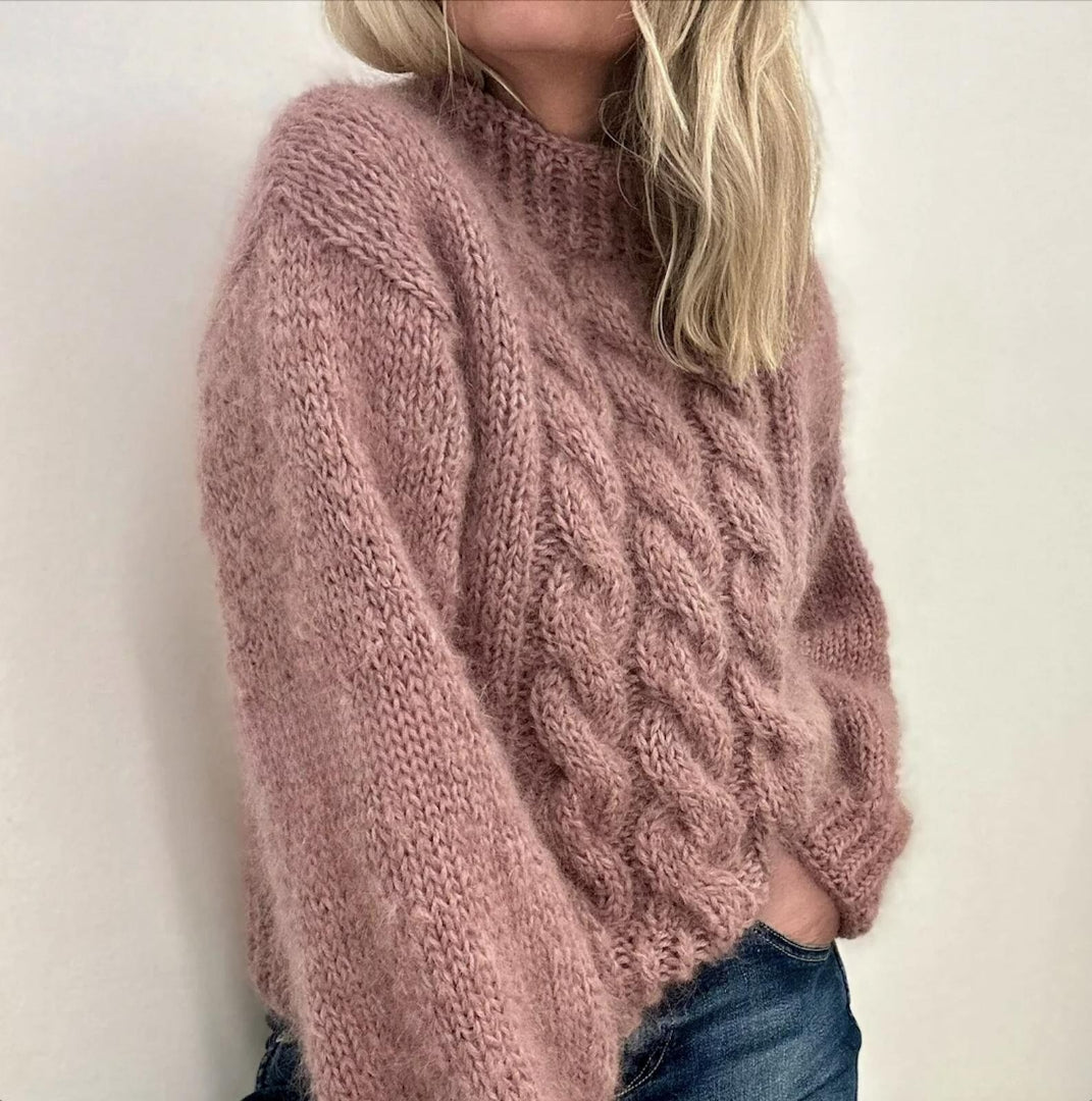 Classic-Braid Sweater Knitting Pattern