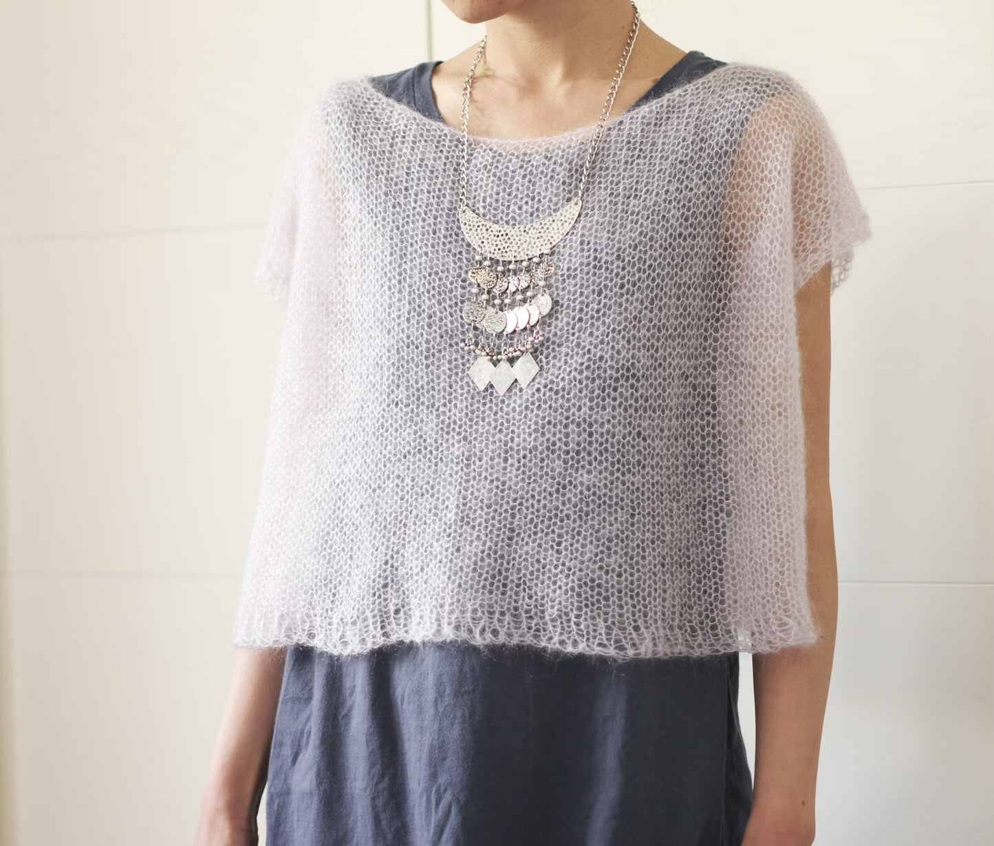 Airy See Through Layering Tee Knitting Pattern
