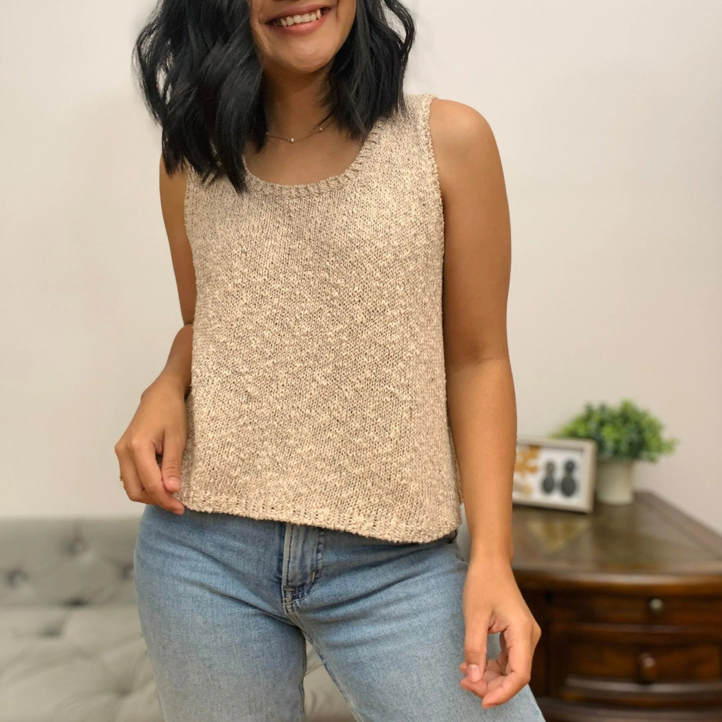 Airy Everyday Textured Tee Knitting Pattern