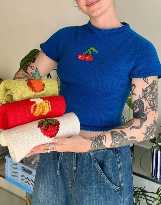 Cherry Tee  Knitting Pattern