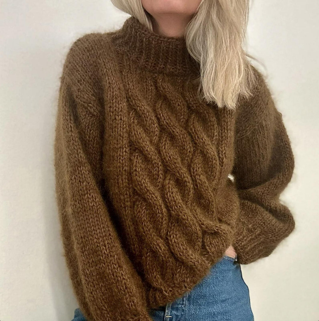 Classic-Braid Sweater Knitting Pattern