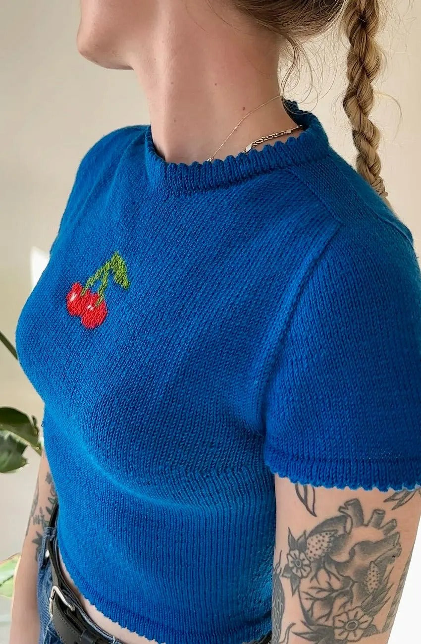 Cherry Tee  Knitting Pattern