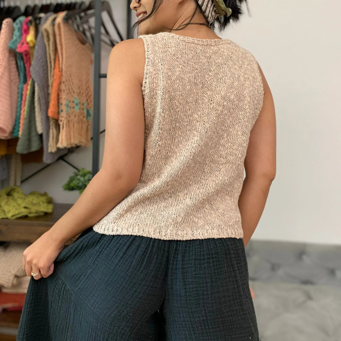 Airy Everyday Textured Tee Knitting Pattern