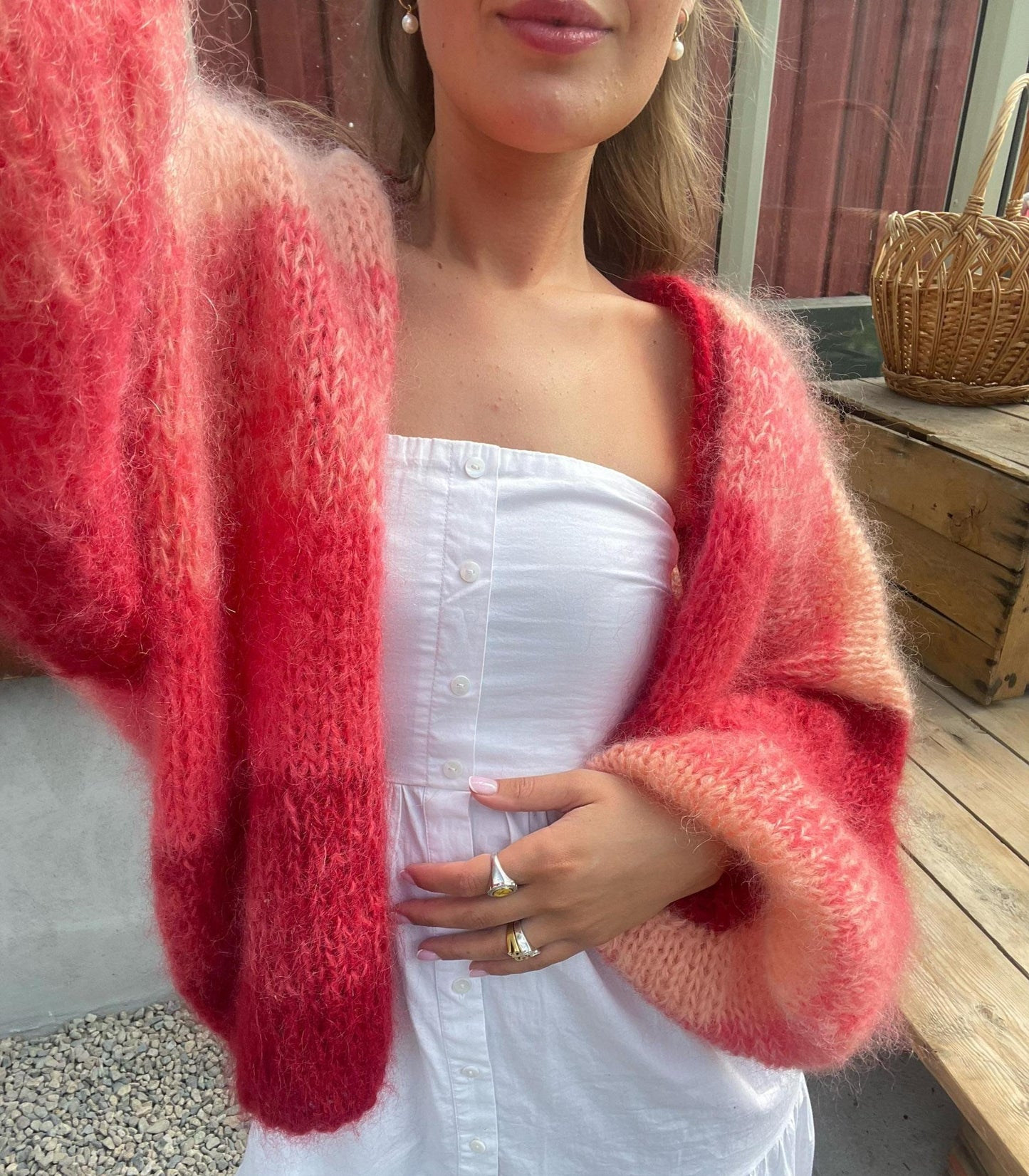 Poppie Ombre Sweater Cardigan Knitting Pattern