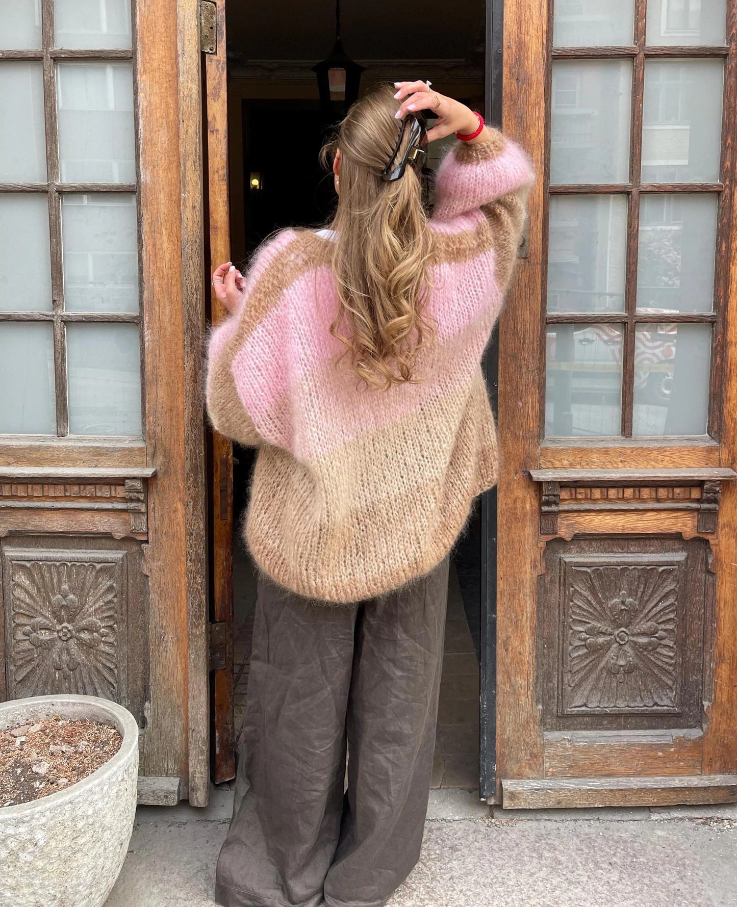 Poppie Ombre Sweater Cardigan Knitting Pattern