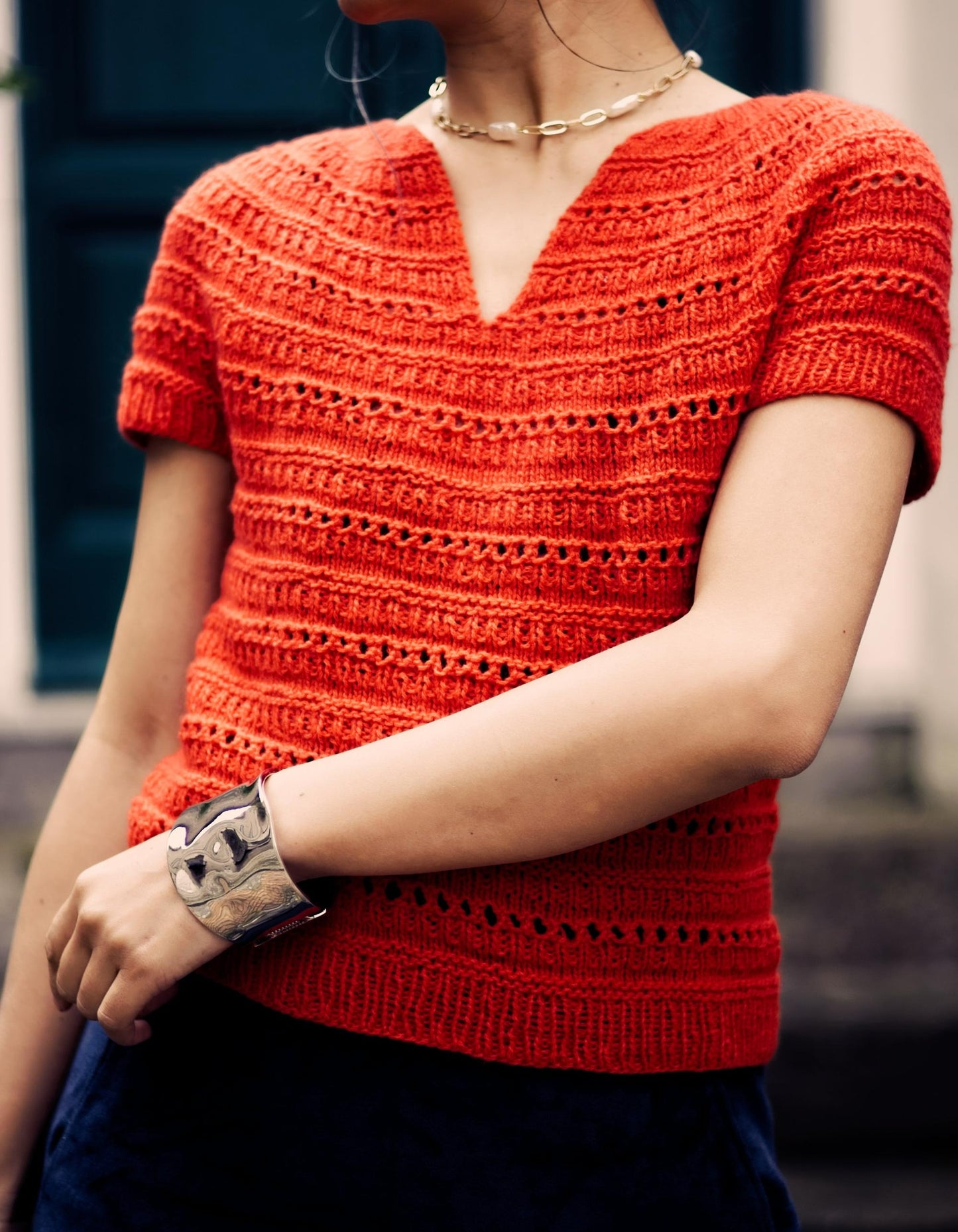 Lightweight Elegant Summer Blouse Knitting Pattern