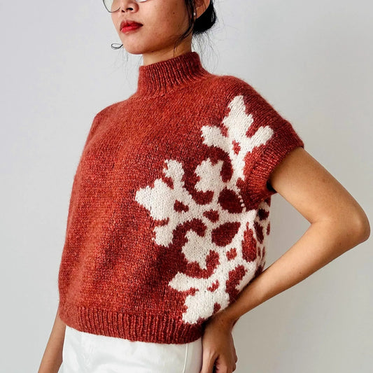 Festive Beginner Sweater Vest Knitting Pattern