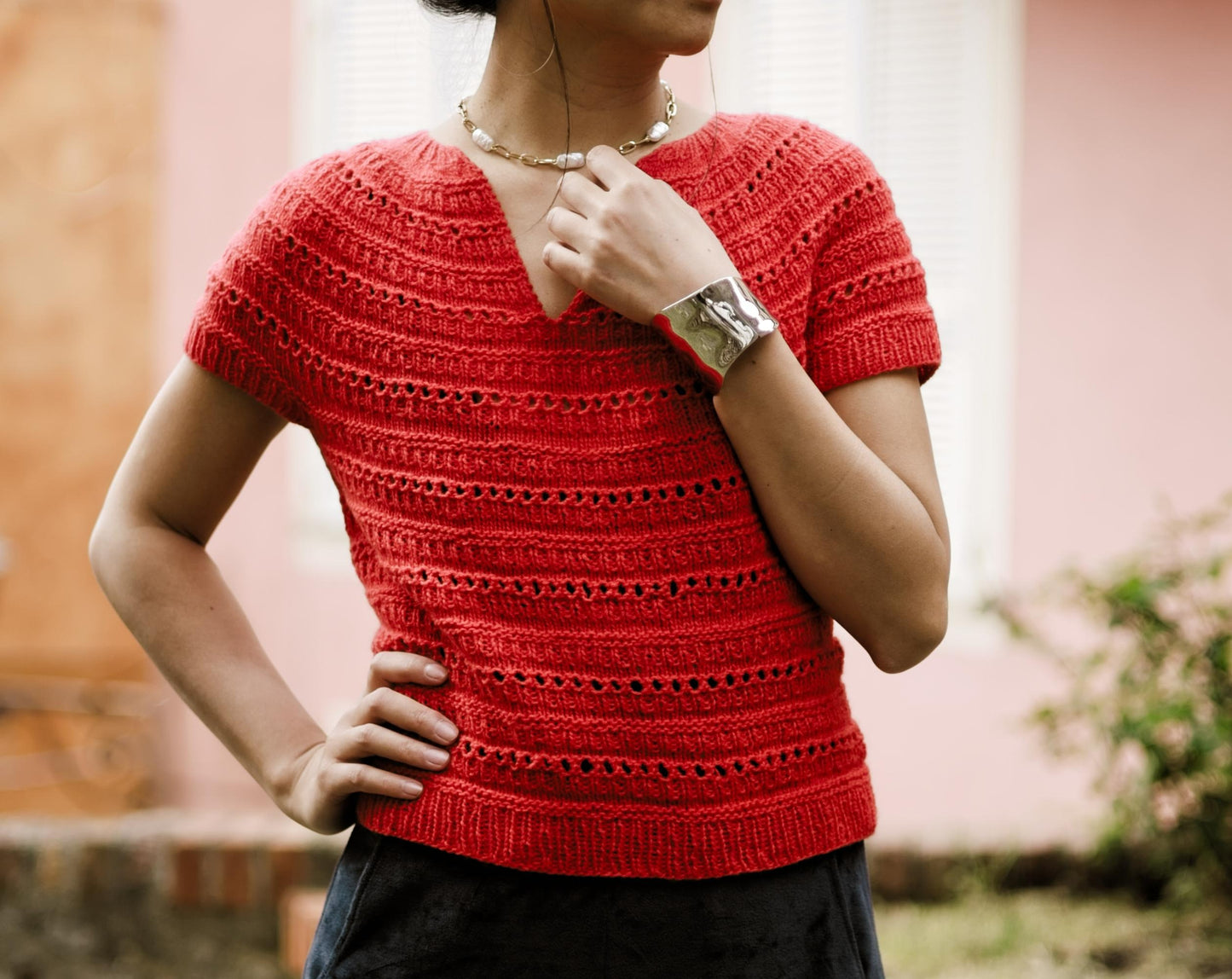 Lightweight Elegant Summer Blouse Knitting Pattern