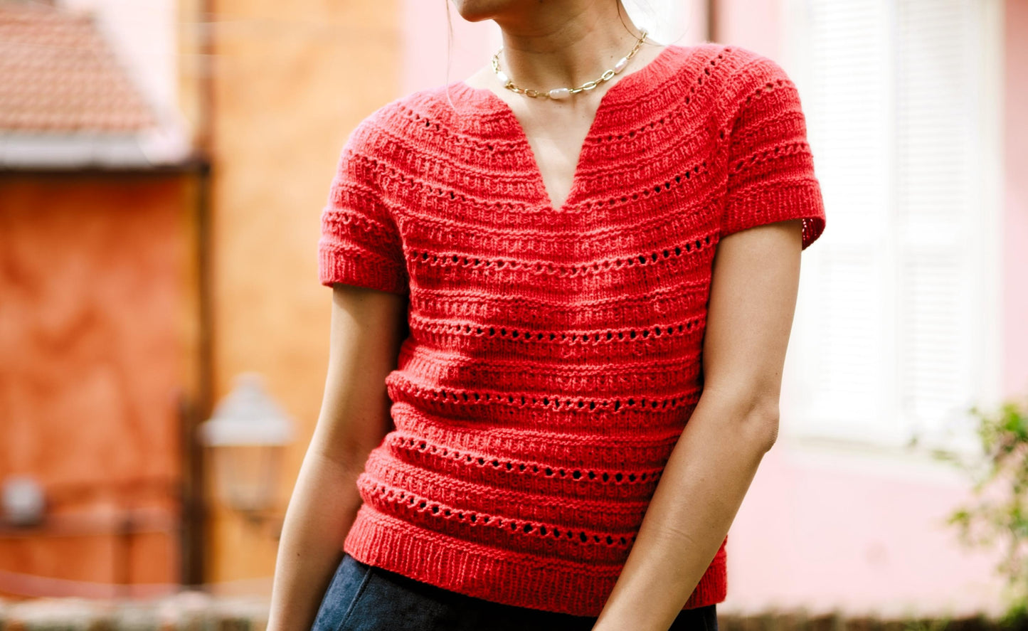 Lightweight Elegant Summer Blouse Knitting Pattern