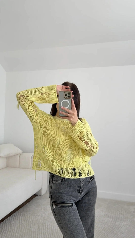 Kira Tattered Top Knitting Pattern
