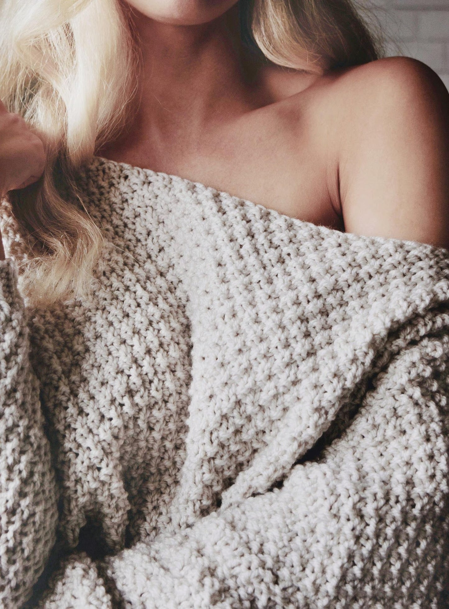 Elegant Foldover Neck Pullover Knitting Pattern
