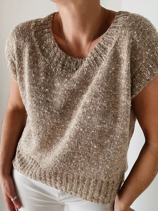 Tailored Top-Down Button Shirt Knitting Pattern
