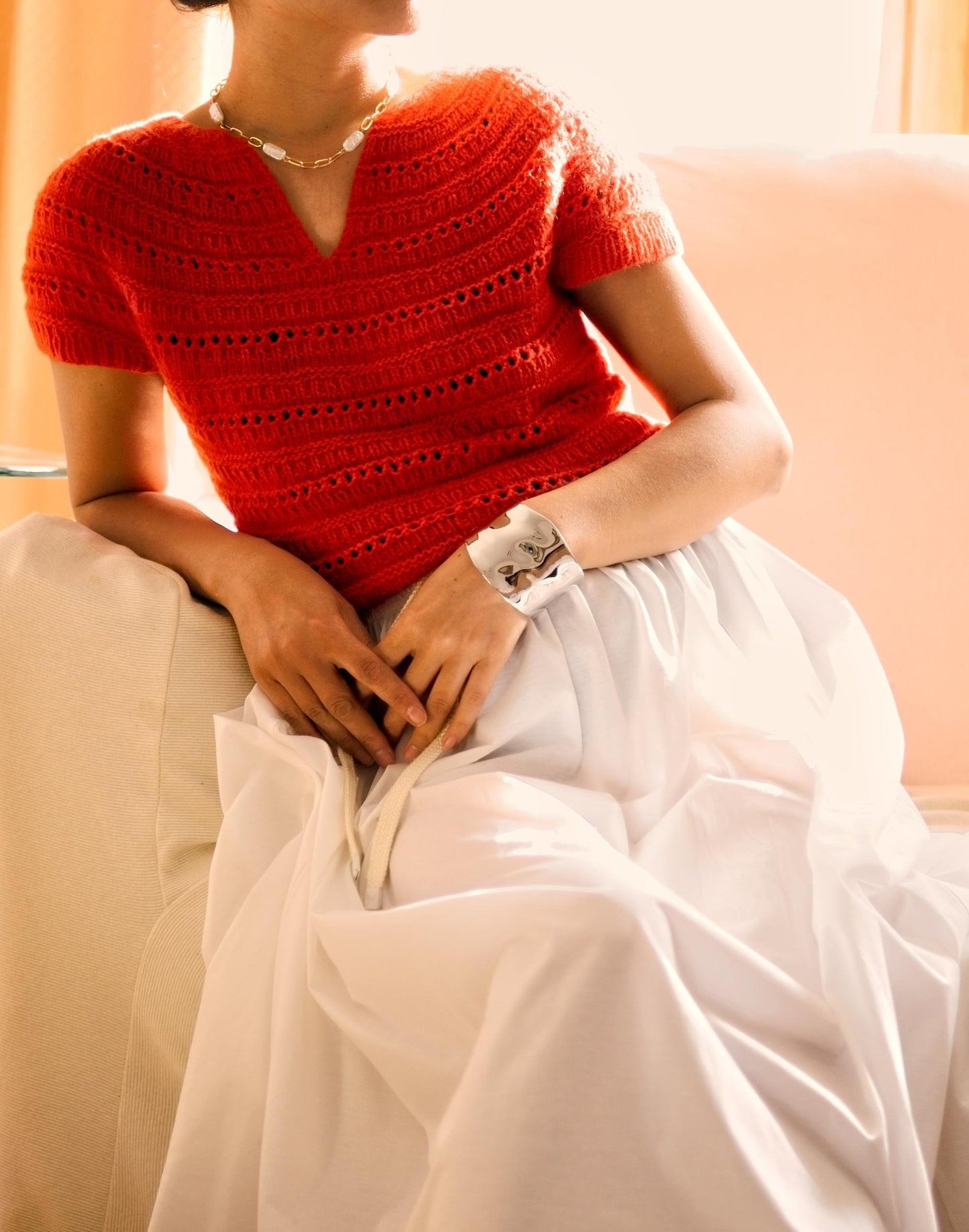 Lightweight Elegant Summer Blouse Knitting Pattern