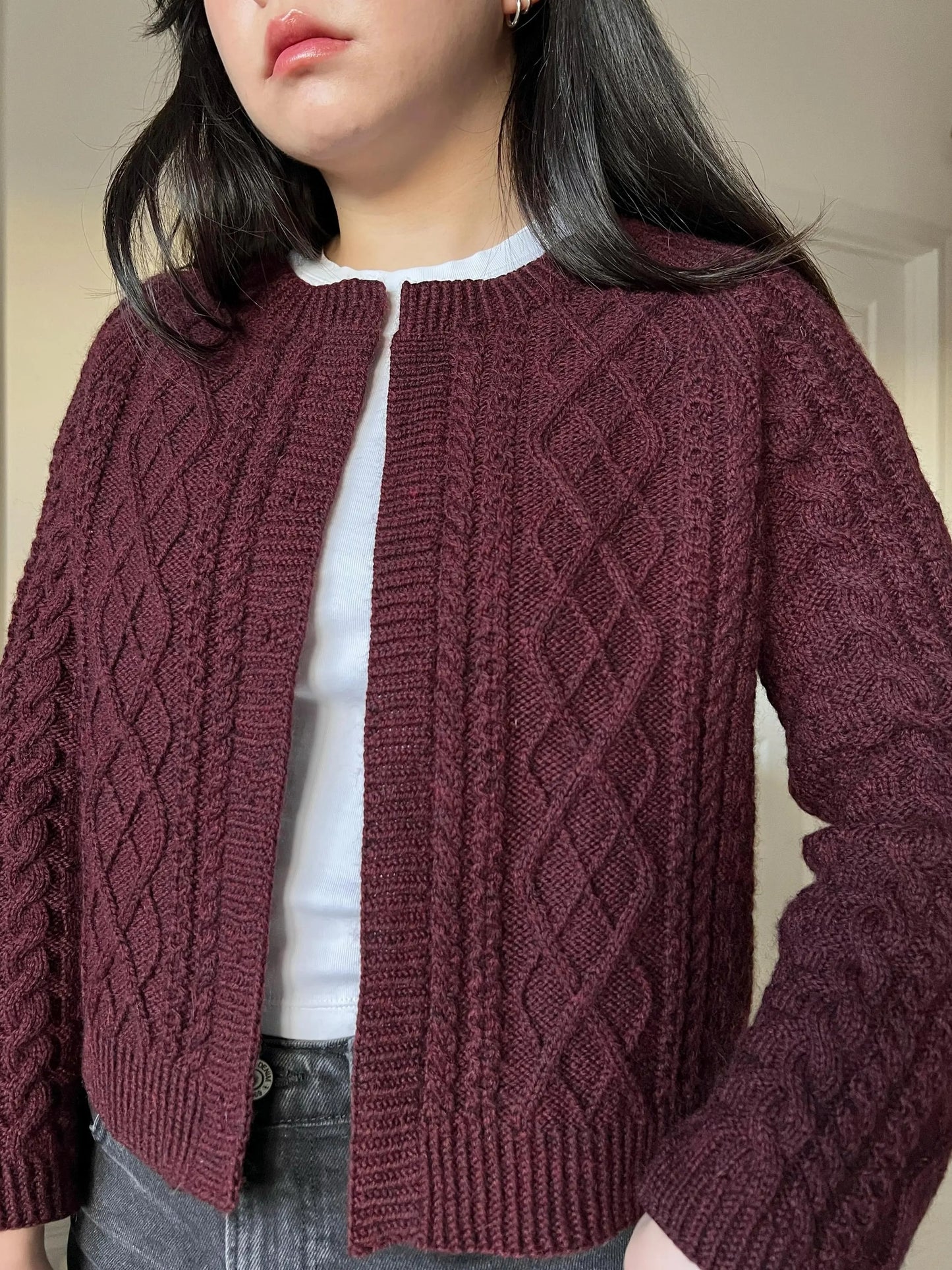 Moxie Classy Elegant Buttoned Cardigan Knitting Pattern