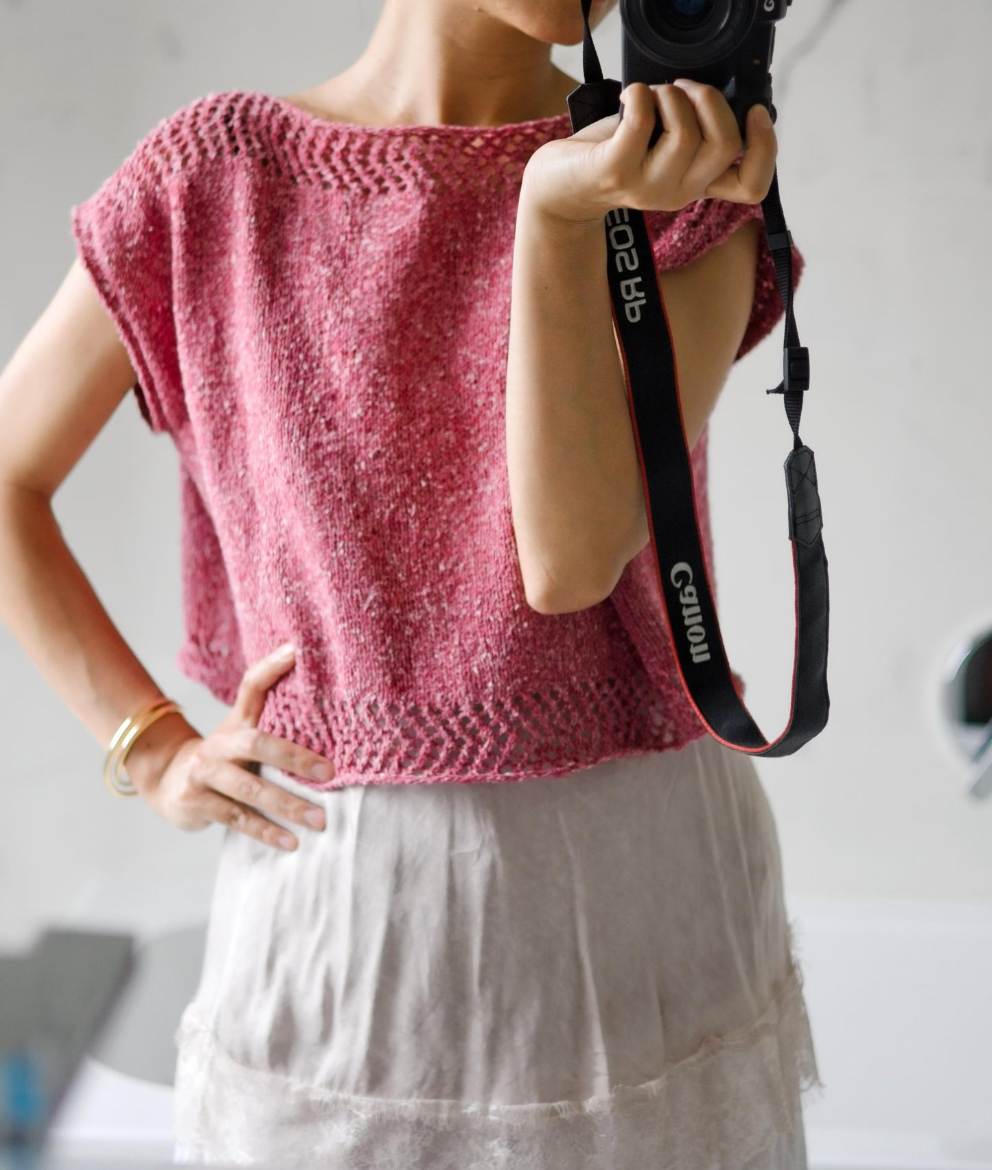 Princess Cut Neckline Classic Top Knitting Pattern