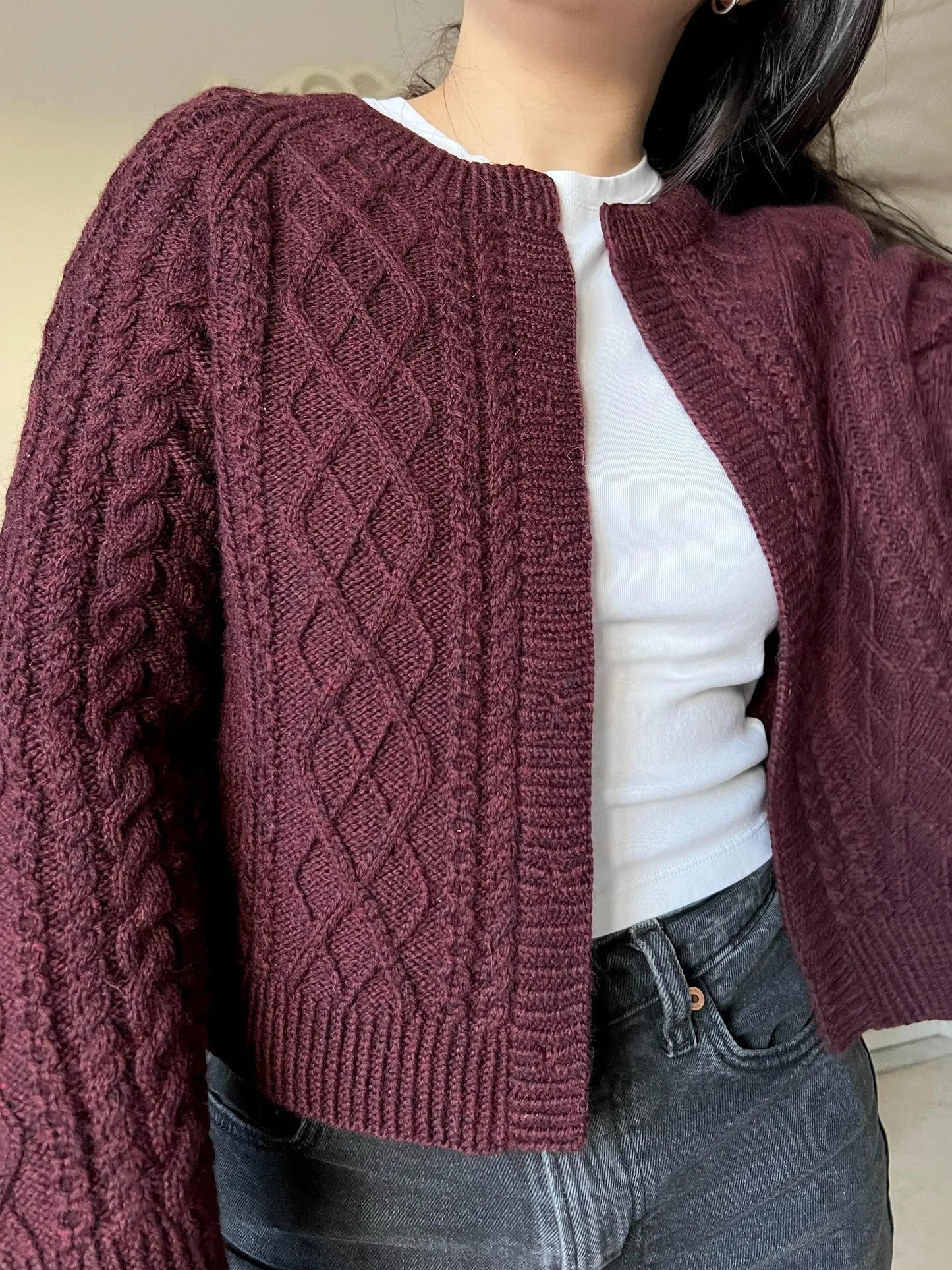 Moxie Classy Elegant Buttoned Cardigan Knitting Pattern