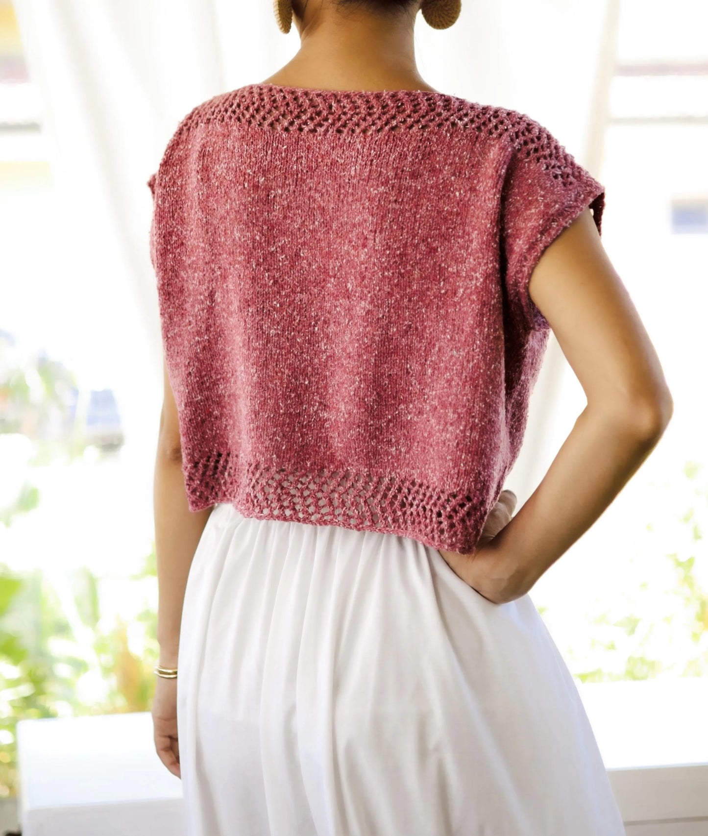 Princess Cut Neckline Classic Top Knitting Pattern