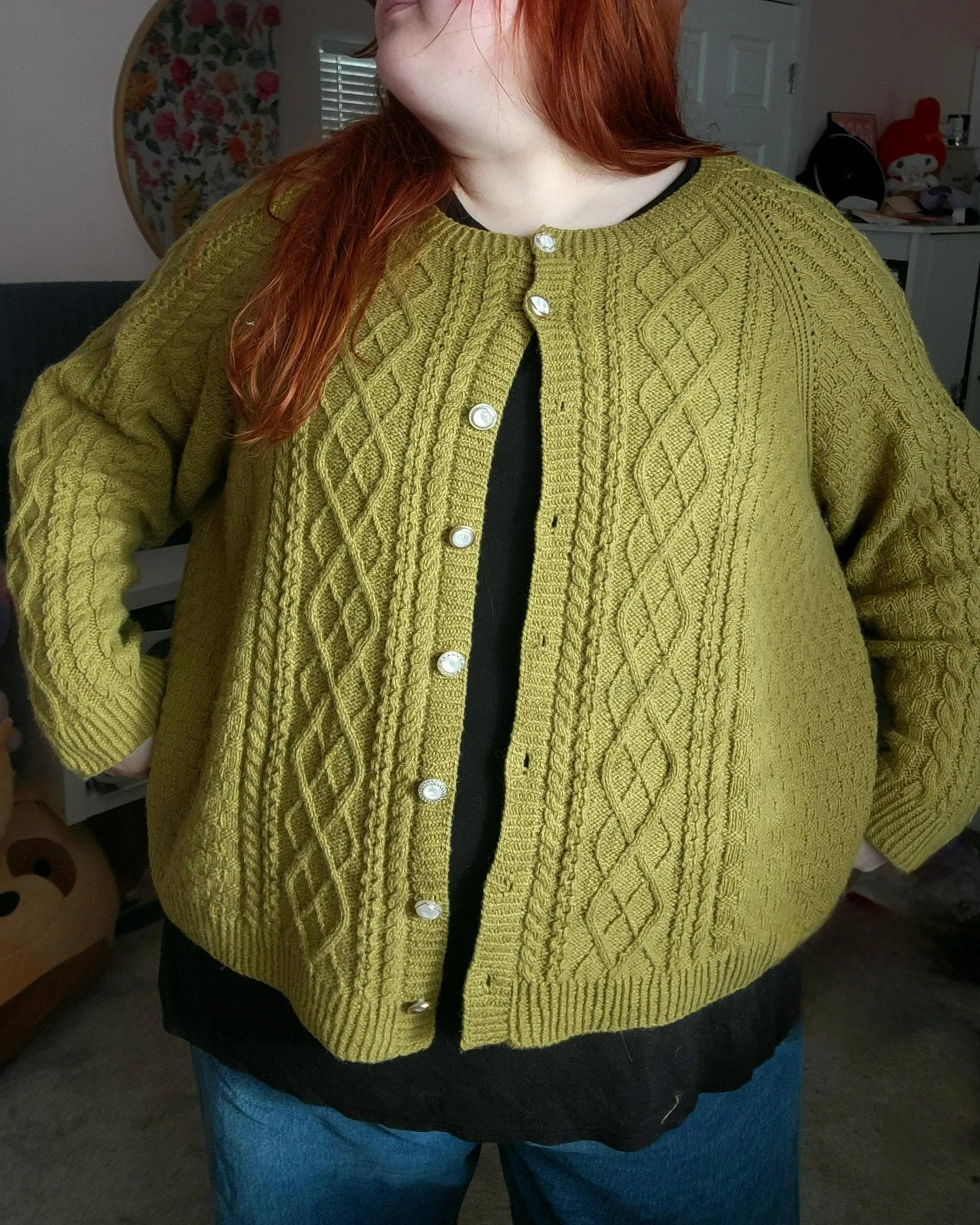 Moxie Classy Elegant Buttoned Cardigan Knitting Pattern
