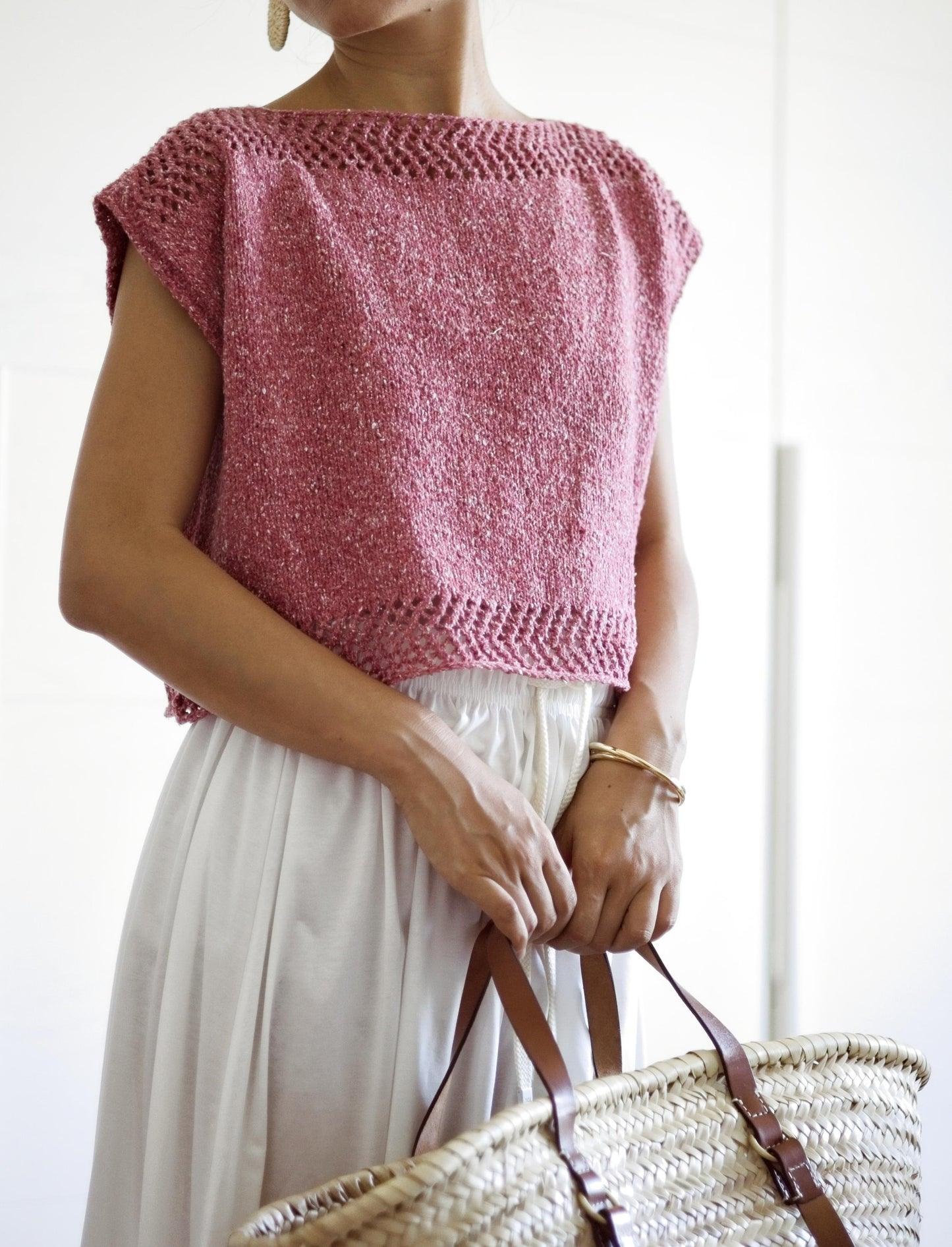 Princess Cut Neckline Classic Top Knitting Pattern