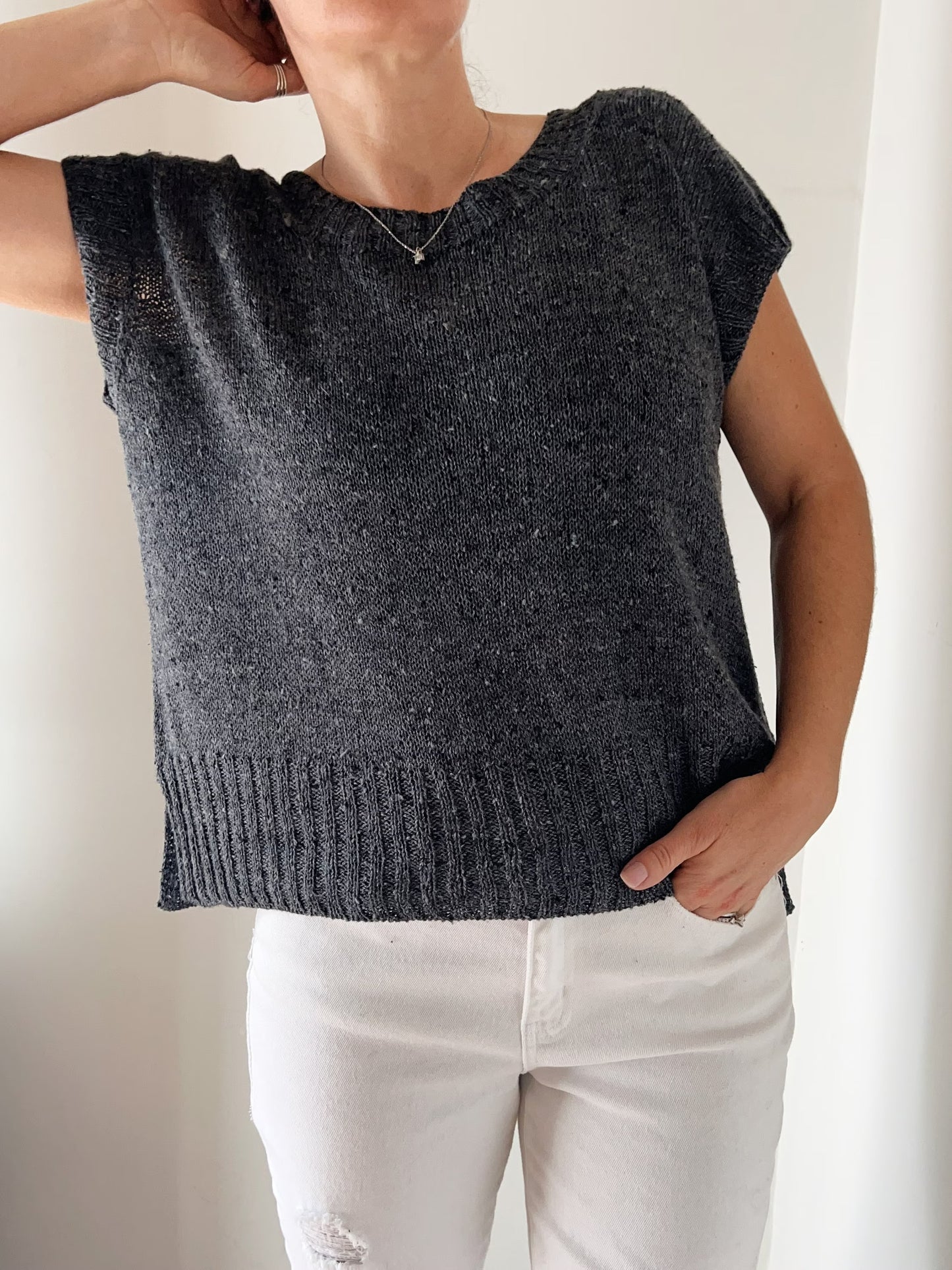 Tailored Top-Down Button Shirt Knitting Pattern