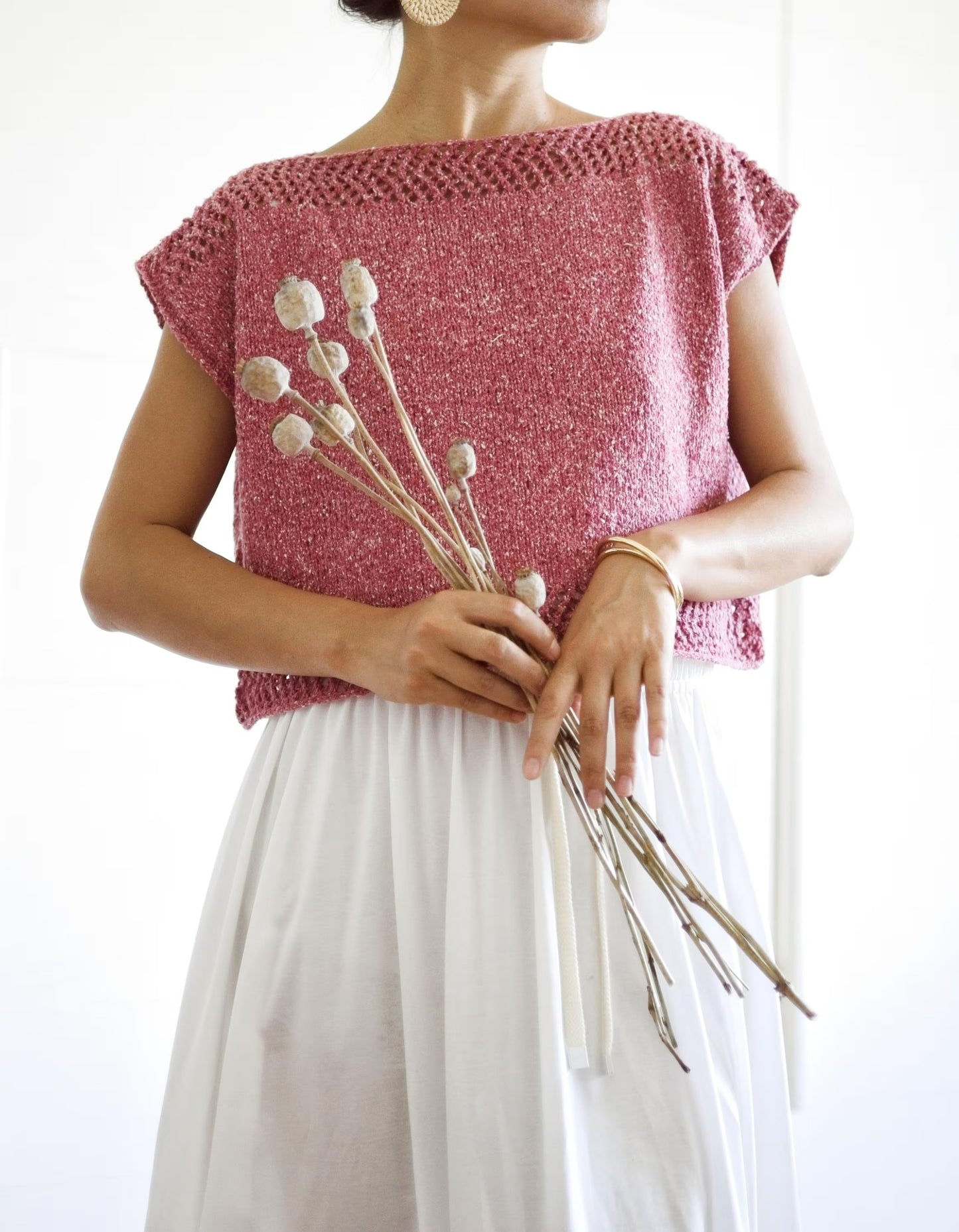 Princess Cut Neckline Classic Top Knitting Pattern