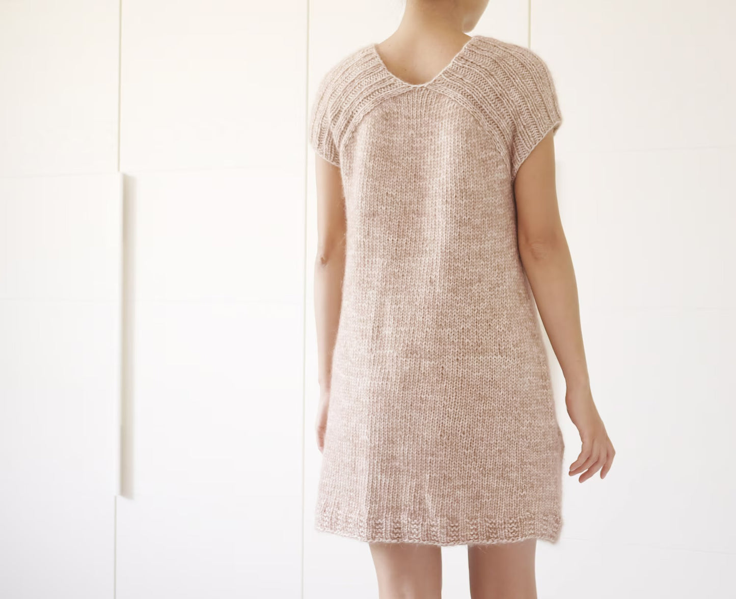 Cozy Beginner Tunic Sweater Dress Knitting Pattern