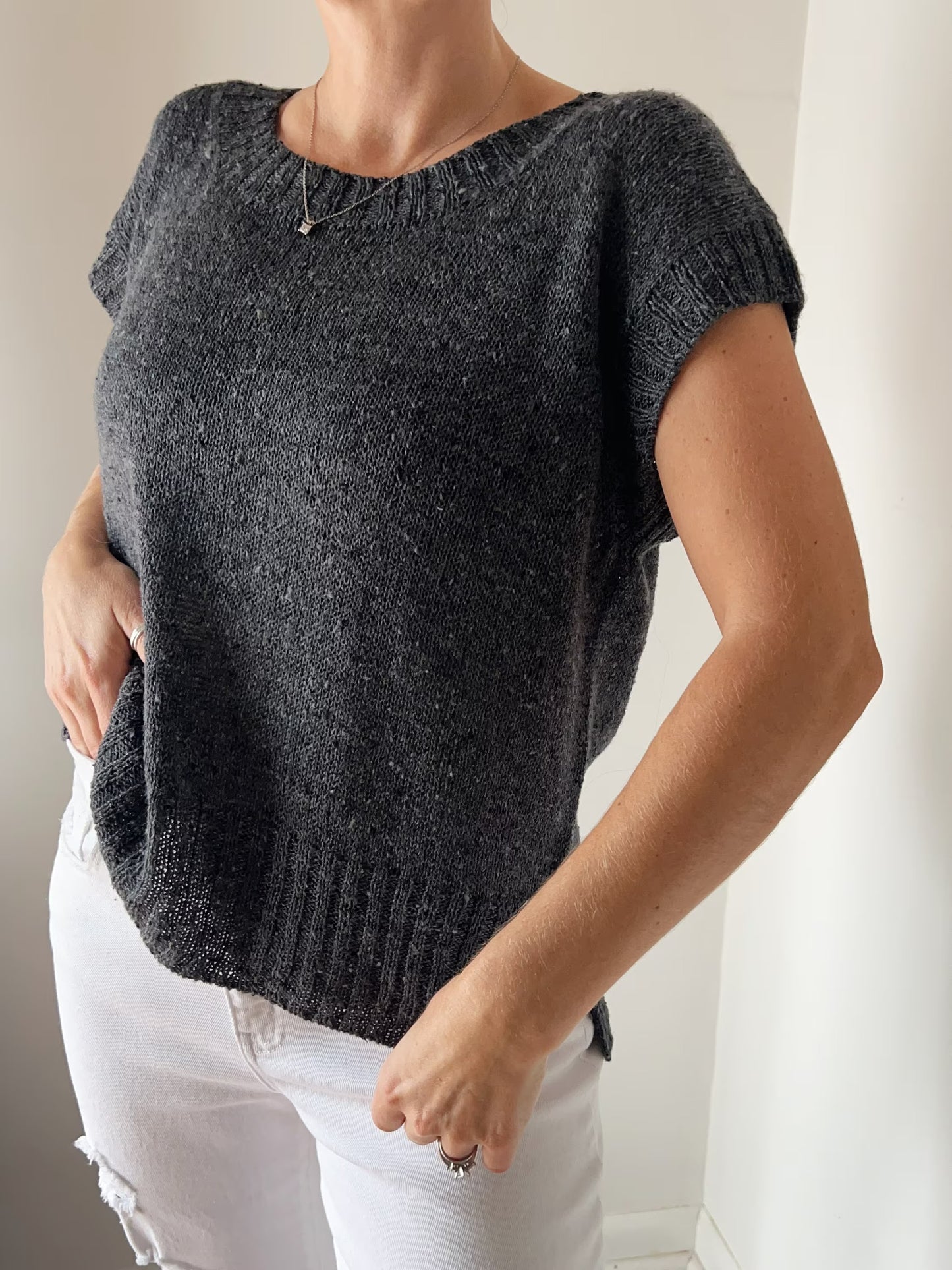 Tailored Top-Down Button Shirt Knitting Pattern