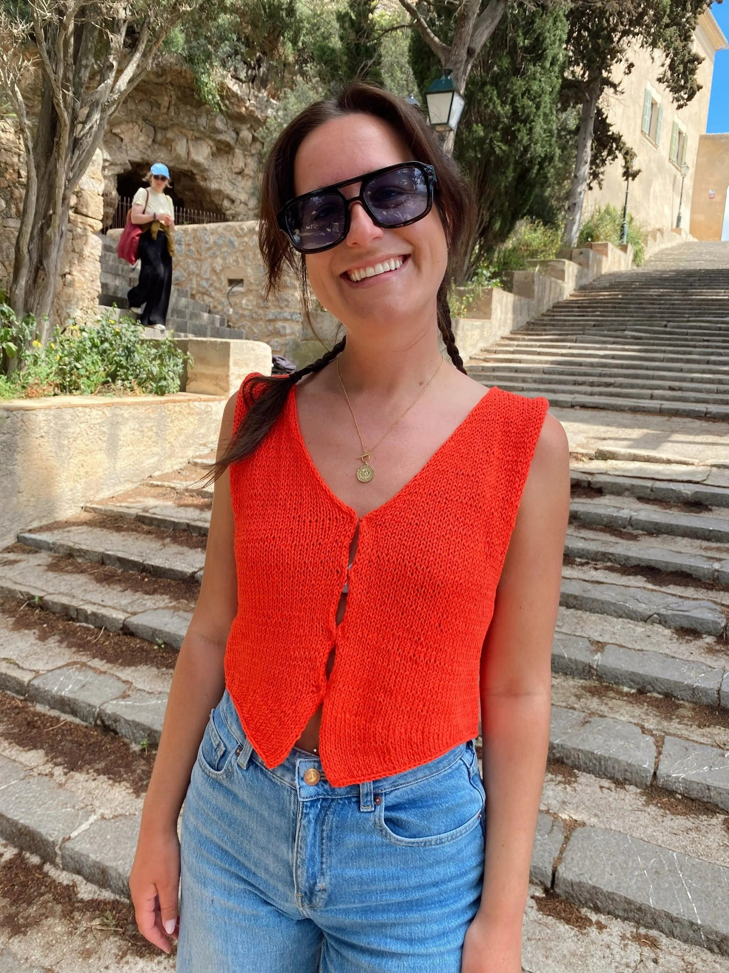 Refined Open Front Layering Top Knitting Pattern
