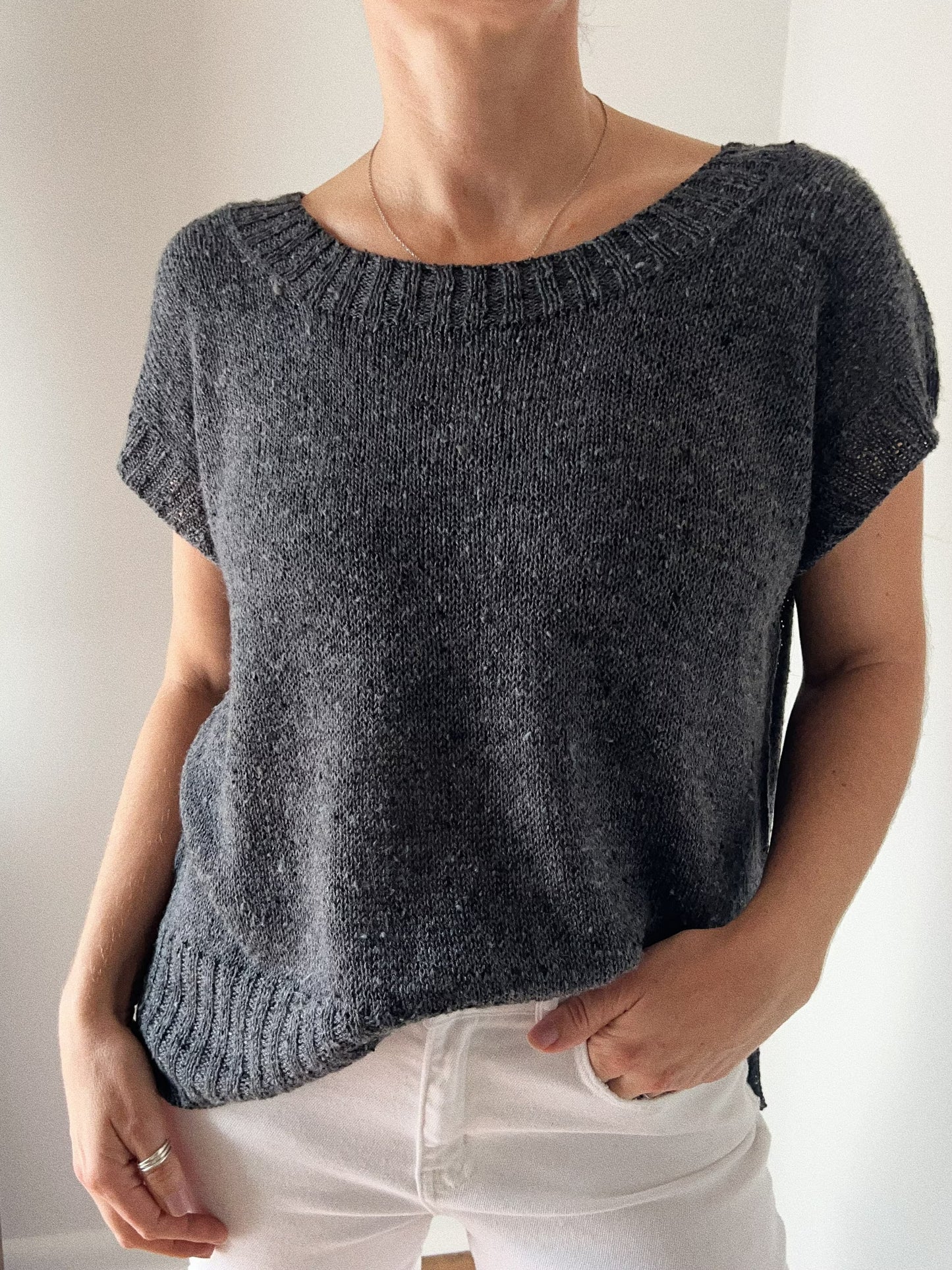 Tailored Top-Down Button Shirt Knitting Pattern
