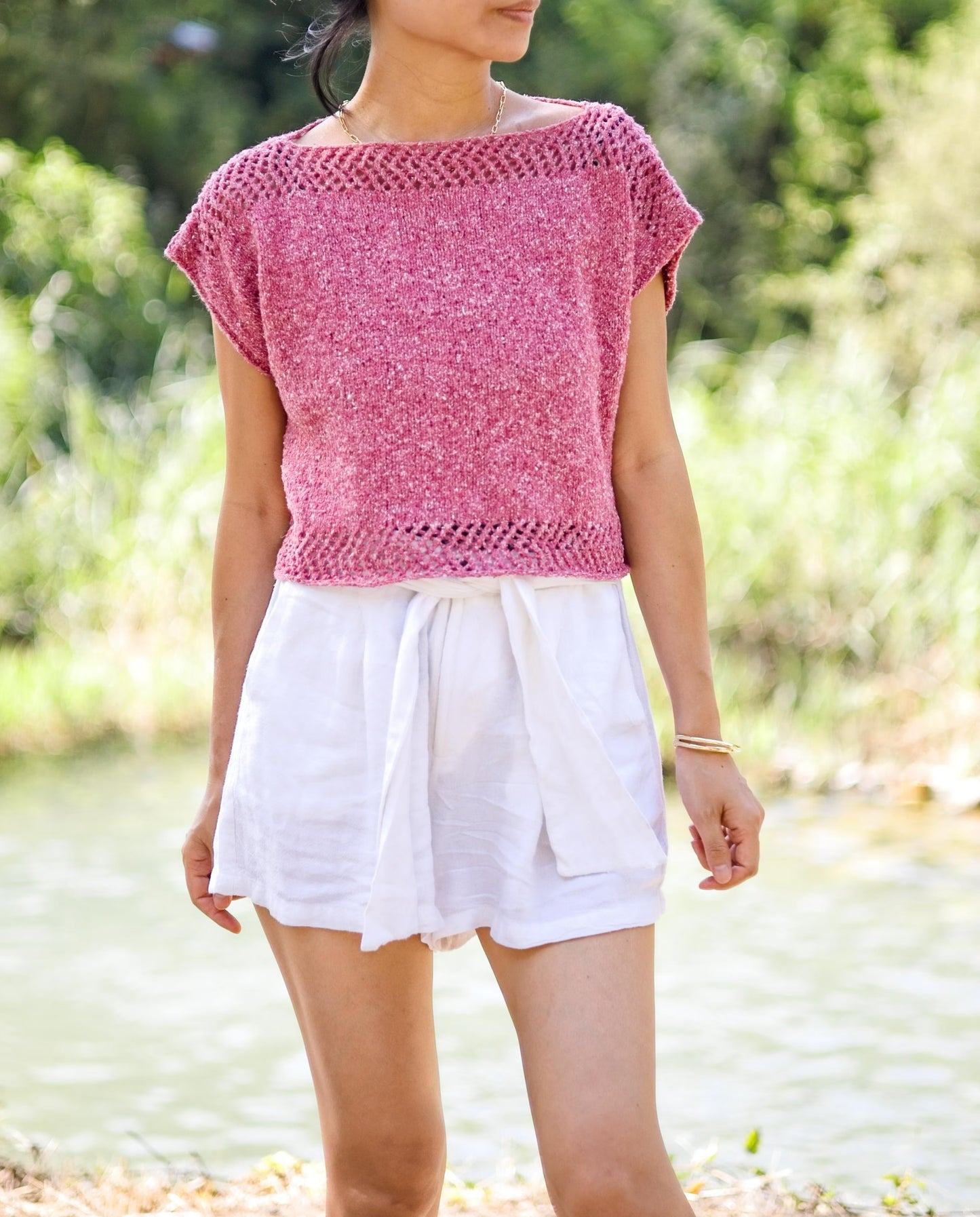 Princess Cut Neckline Classic Top Knitting Pattern