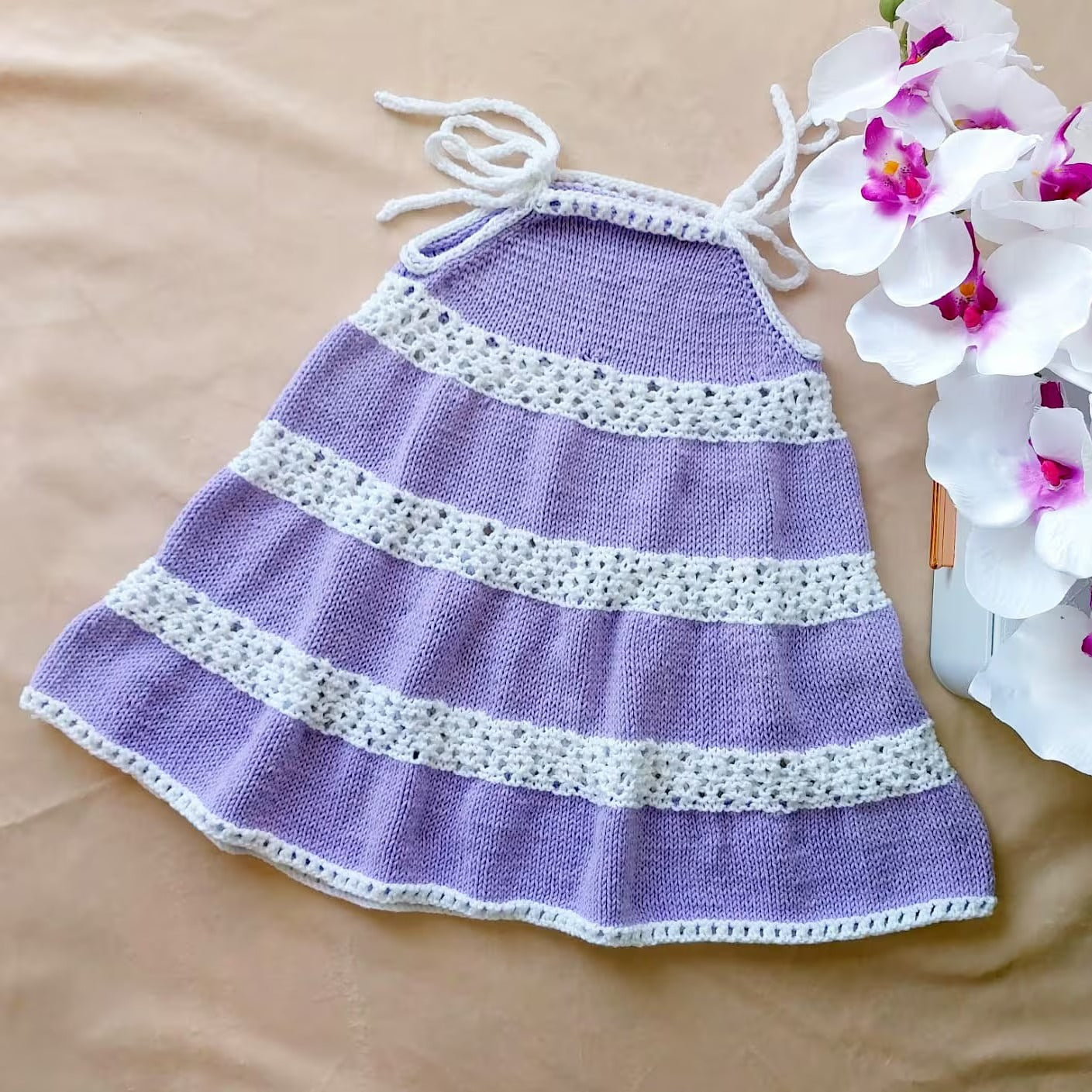 Sunny Meadow Twirl Dress Knitting Pattern