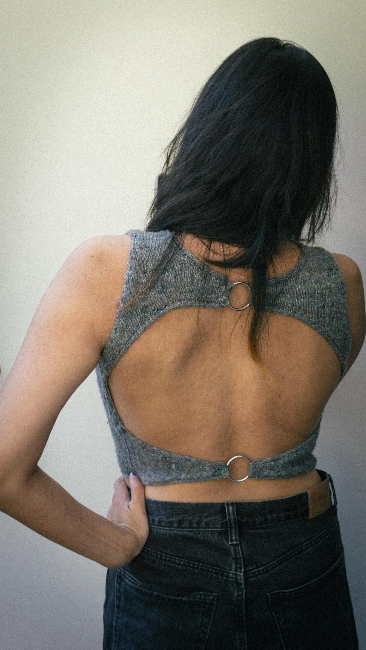 Chic Open-Back Knit Cami Knitting Pattern