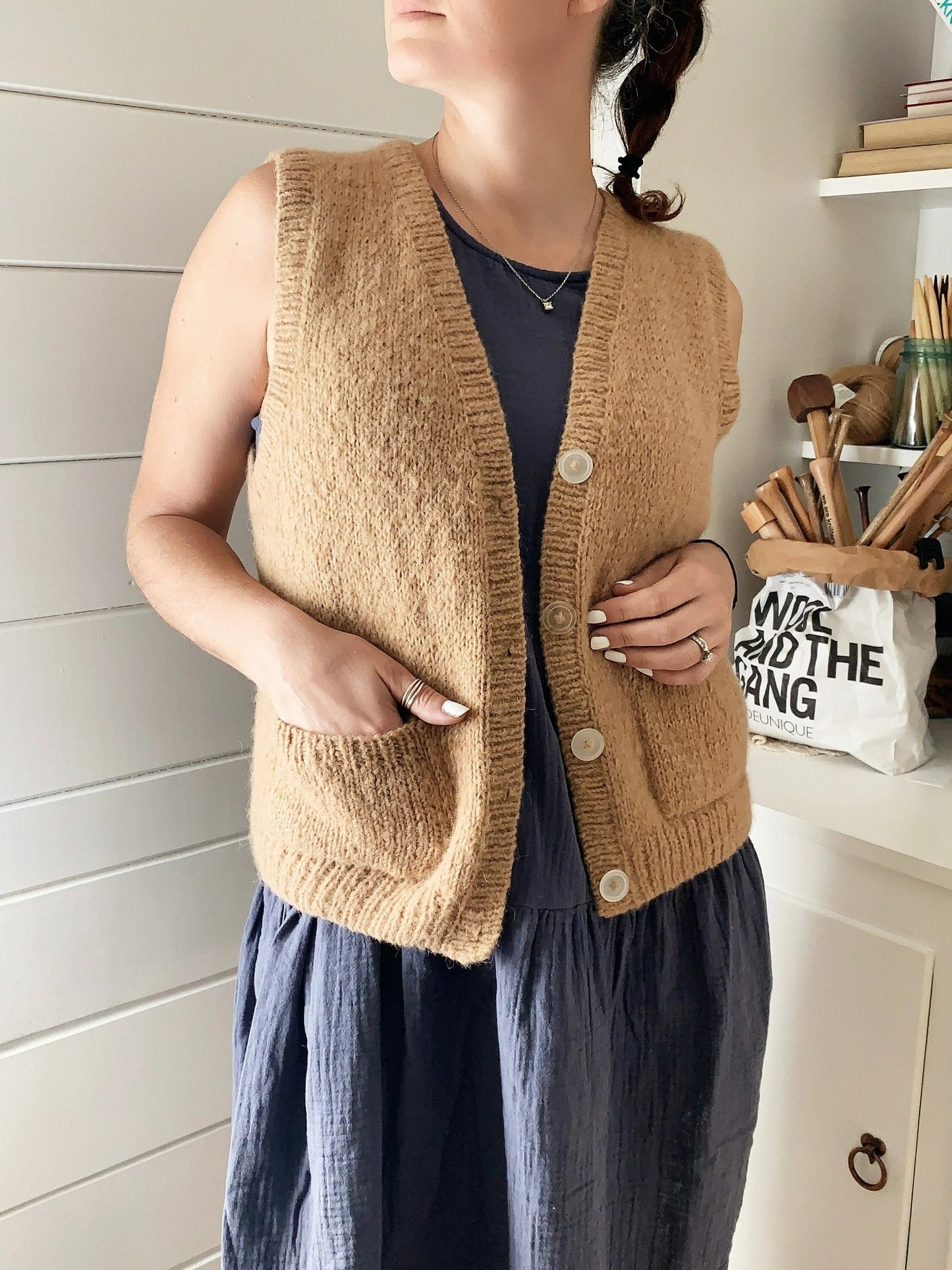 Elegant Layering Vest Knitting Pattern