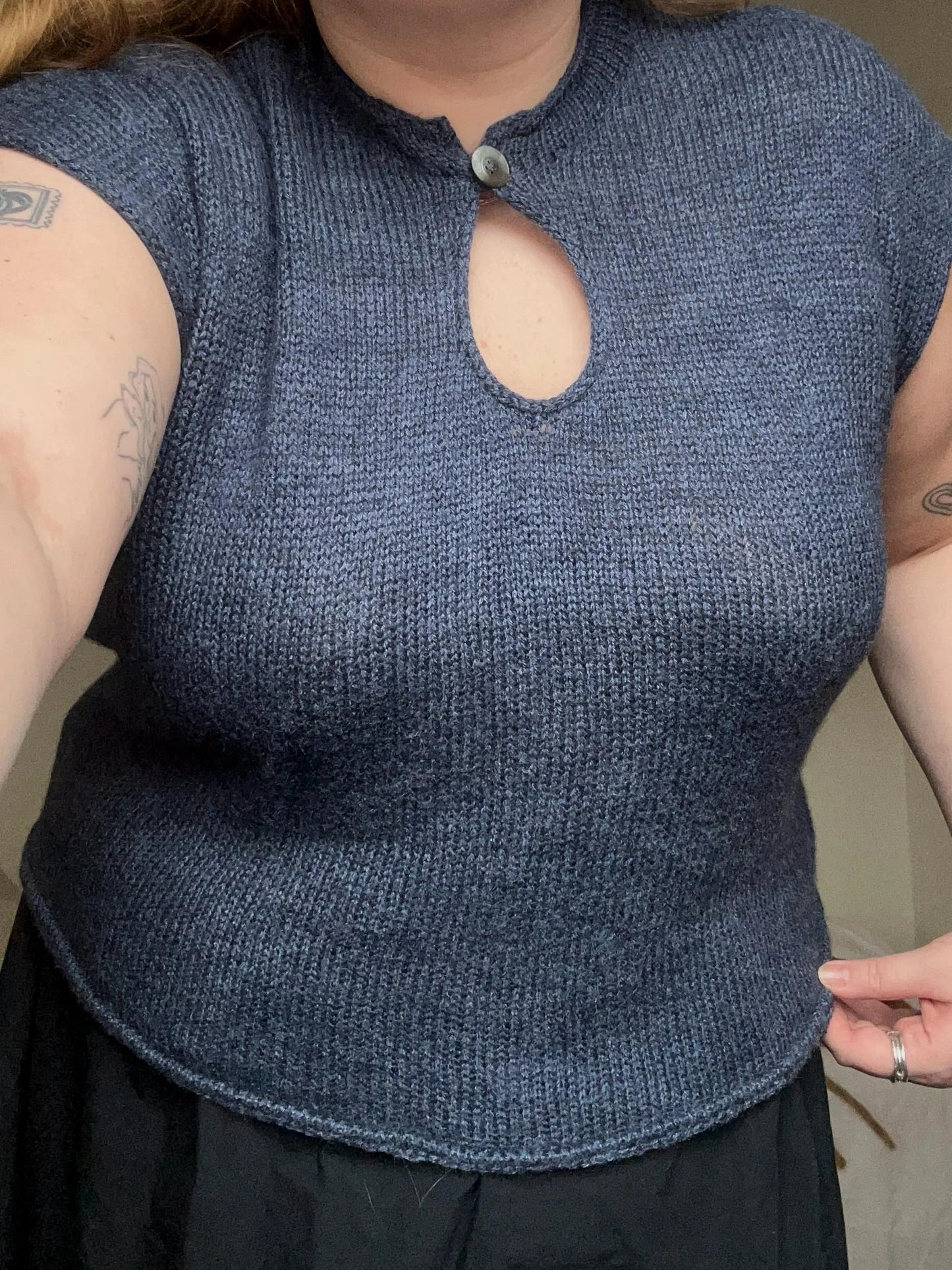 Elegant Cutout Summer Blouse Knitting Pattern