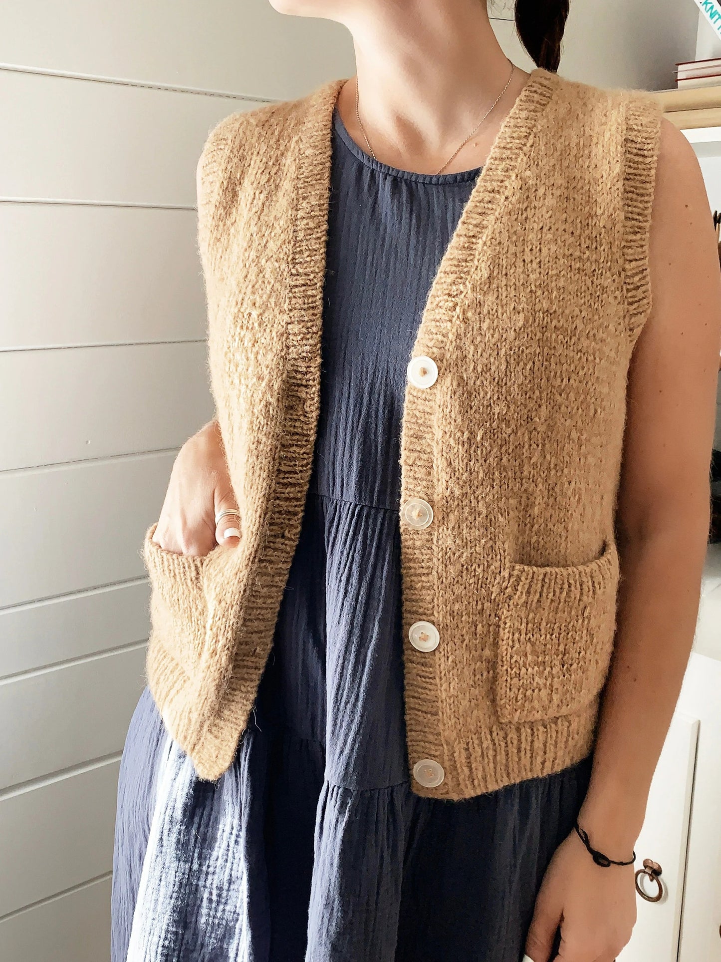 Elegant Layering Vest Knitting Pattern