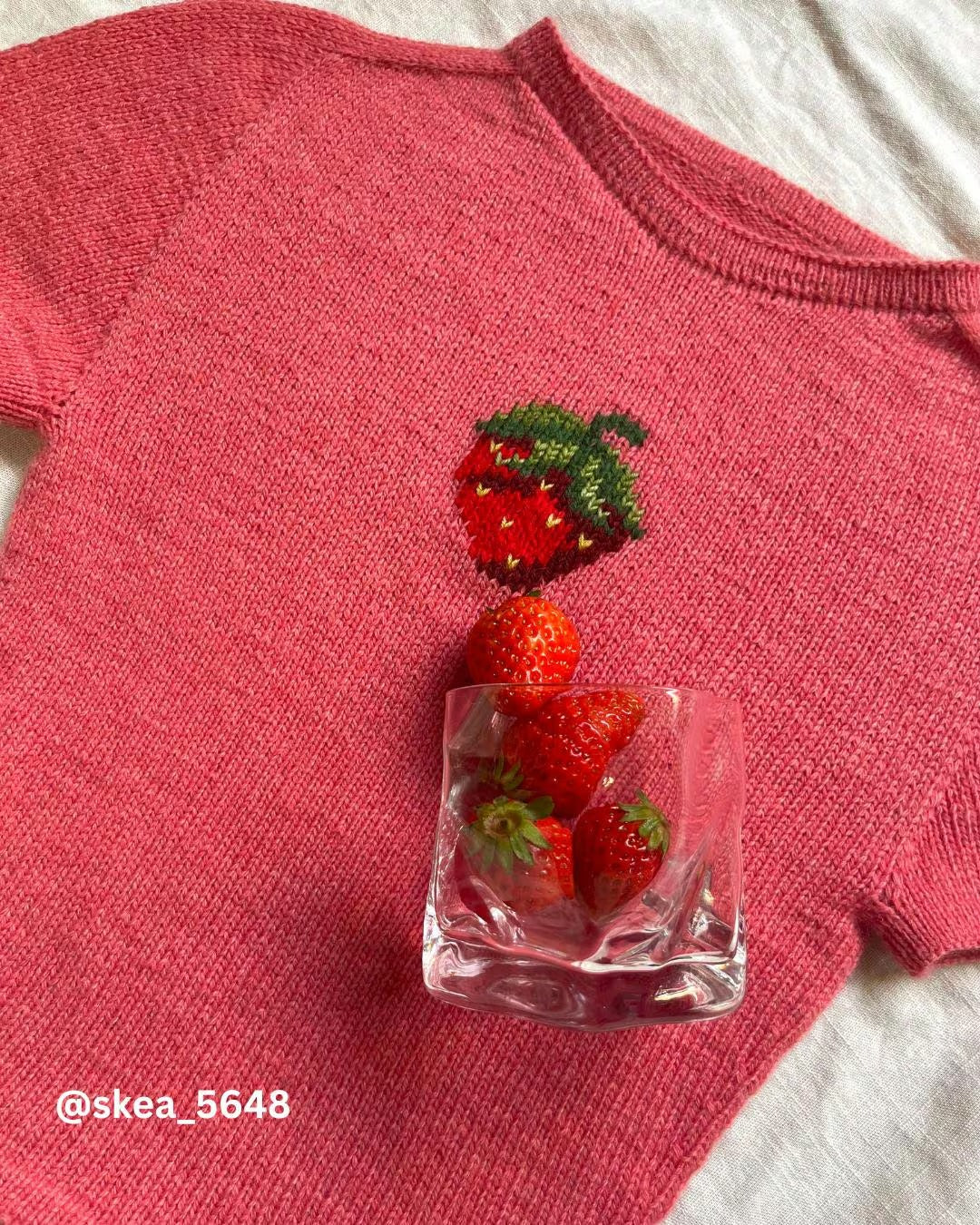 Cherry Tee  Knitting Pattern