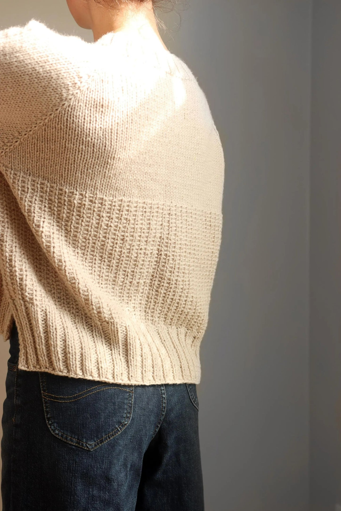 Cozy Textured Yoke Jumper Knitting Pattern