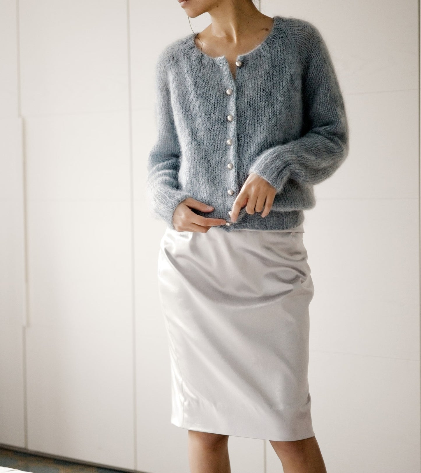 Soft Mohair Raglan Cardigan Knitting Pattern
