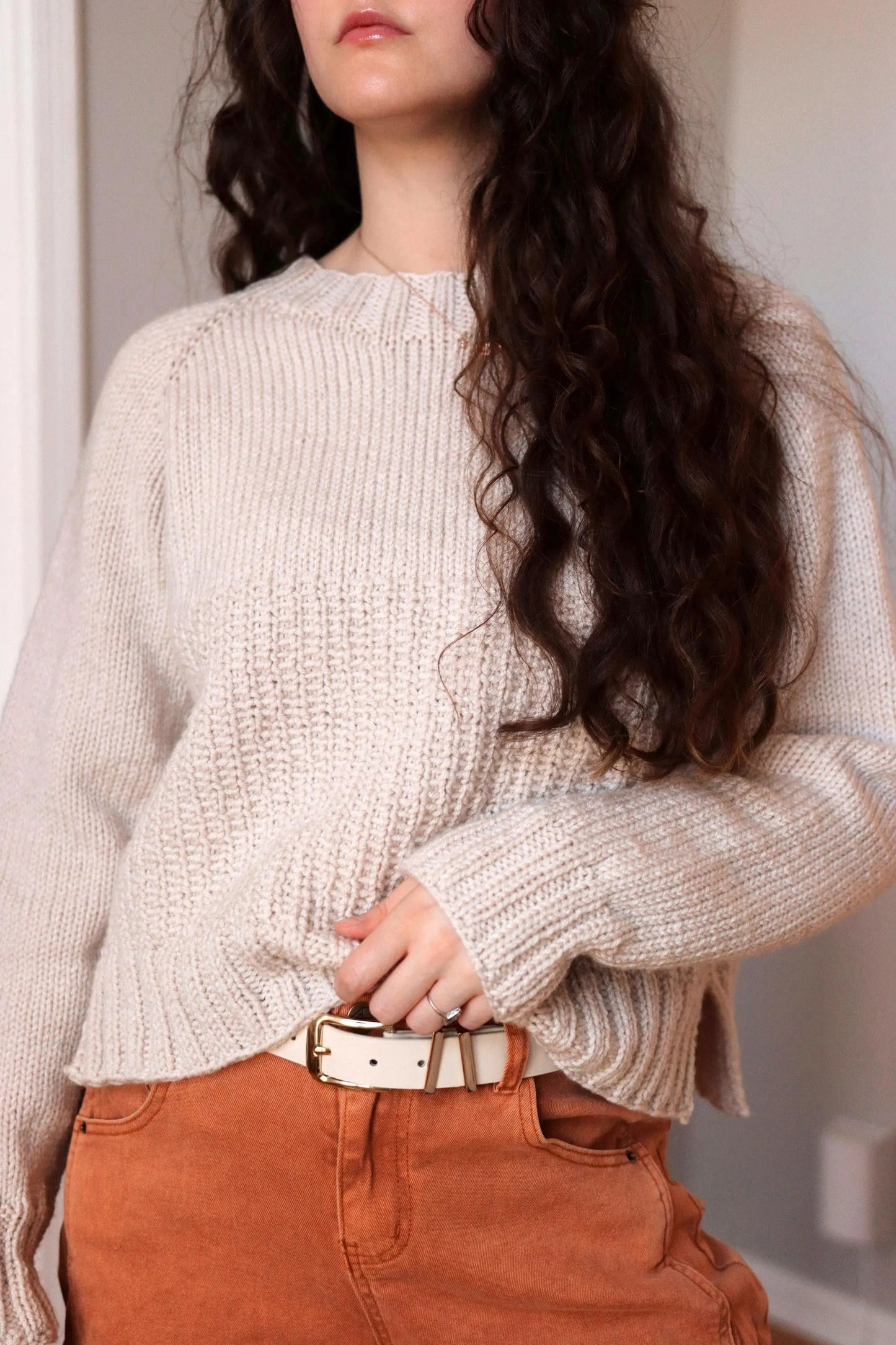 Cozy Textured Yoke Jumper Knitting Pattern