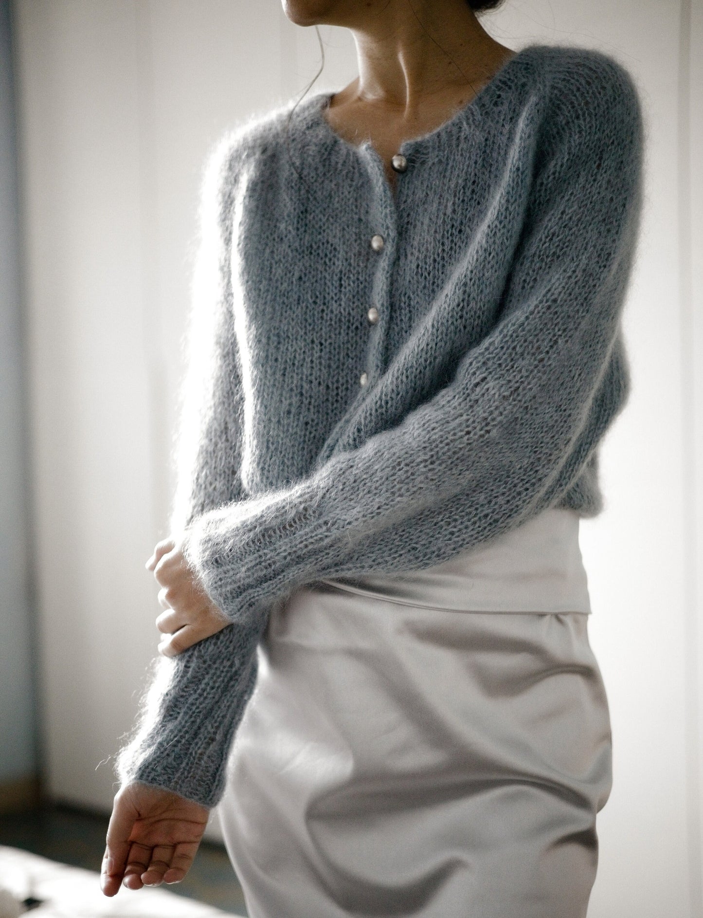 Soft Mohair Raglan Cardigan Knitting Pattern