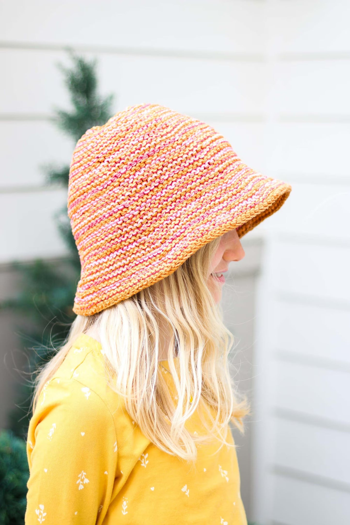 Lia Easy Summer Bucket Hat Knitting Pattern